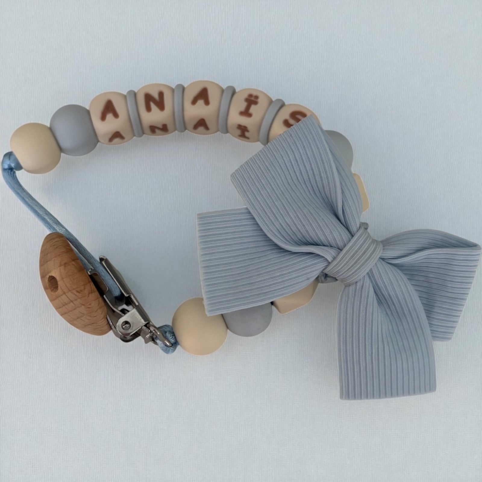 Speenkoord met Naam en Strik - Gepersonaliseerd