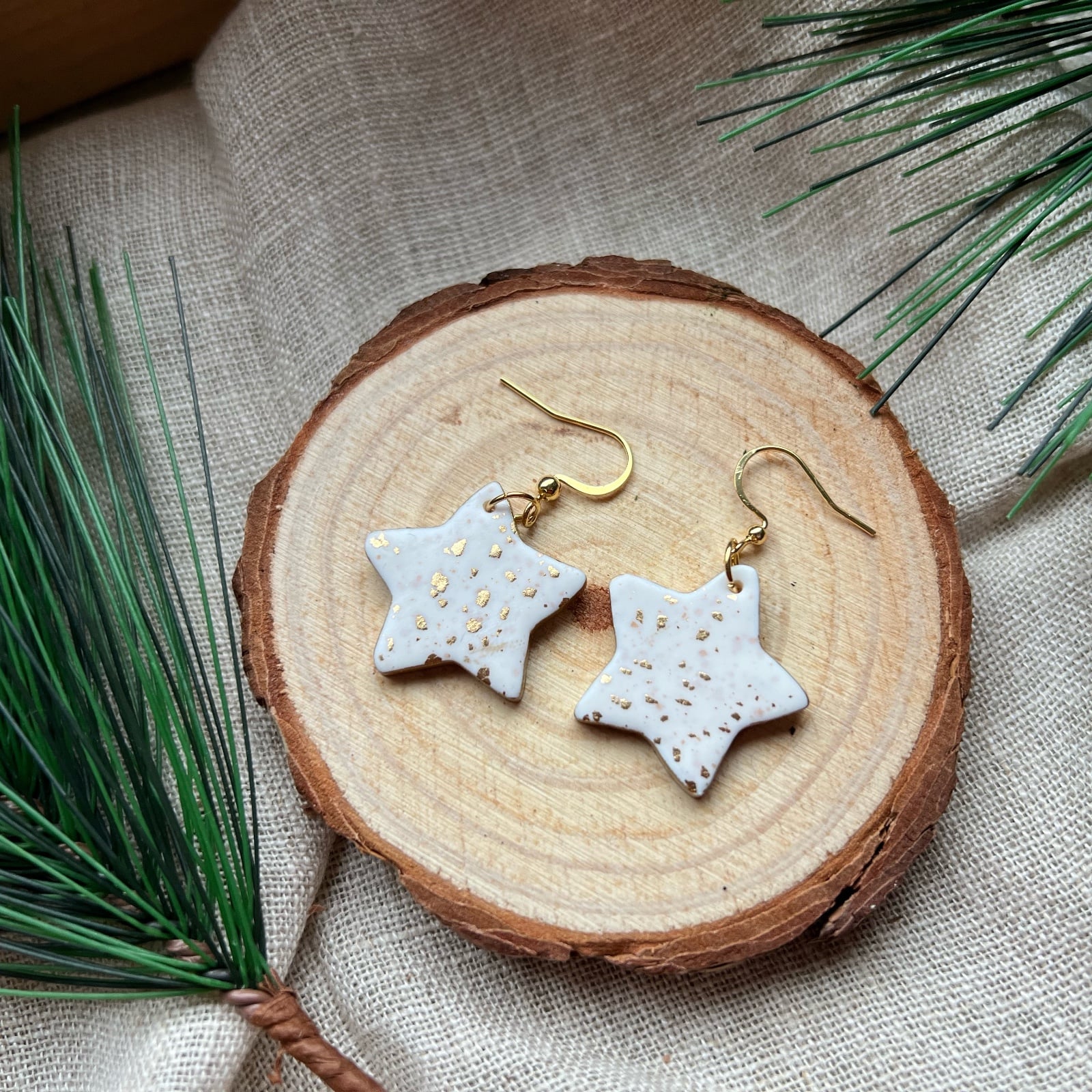 Ster oorbellen goud/zilver/zwart
