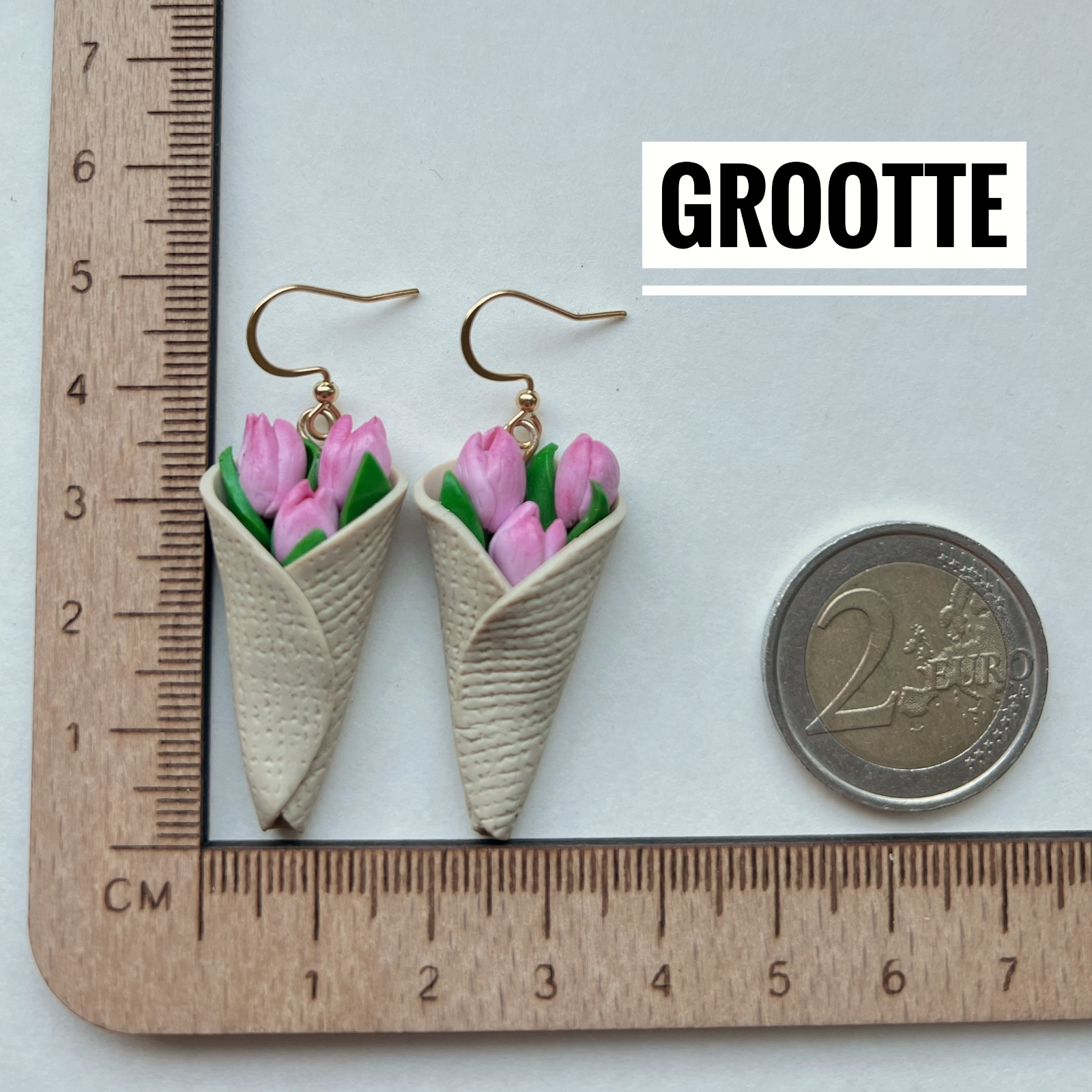 Tulpenboeket oorbellen - 110658 Tulpenboeket oorbellen