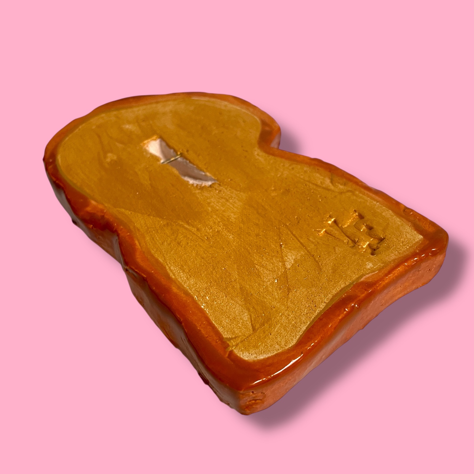 Boterham met hagelslag van keramiek