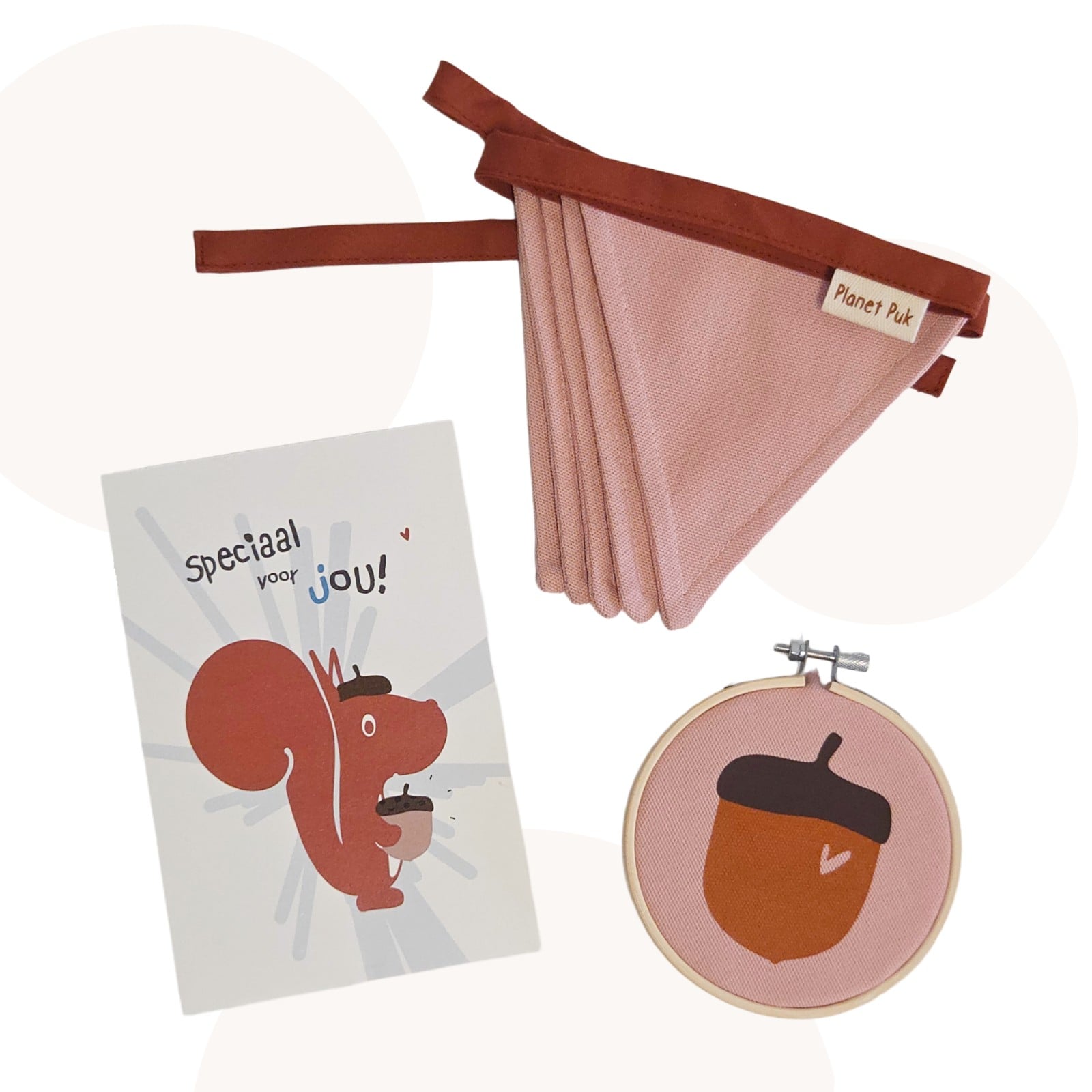 Cadeauset Eddie Eekhoorn – Bosdieren Kinderkamer Decoratie