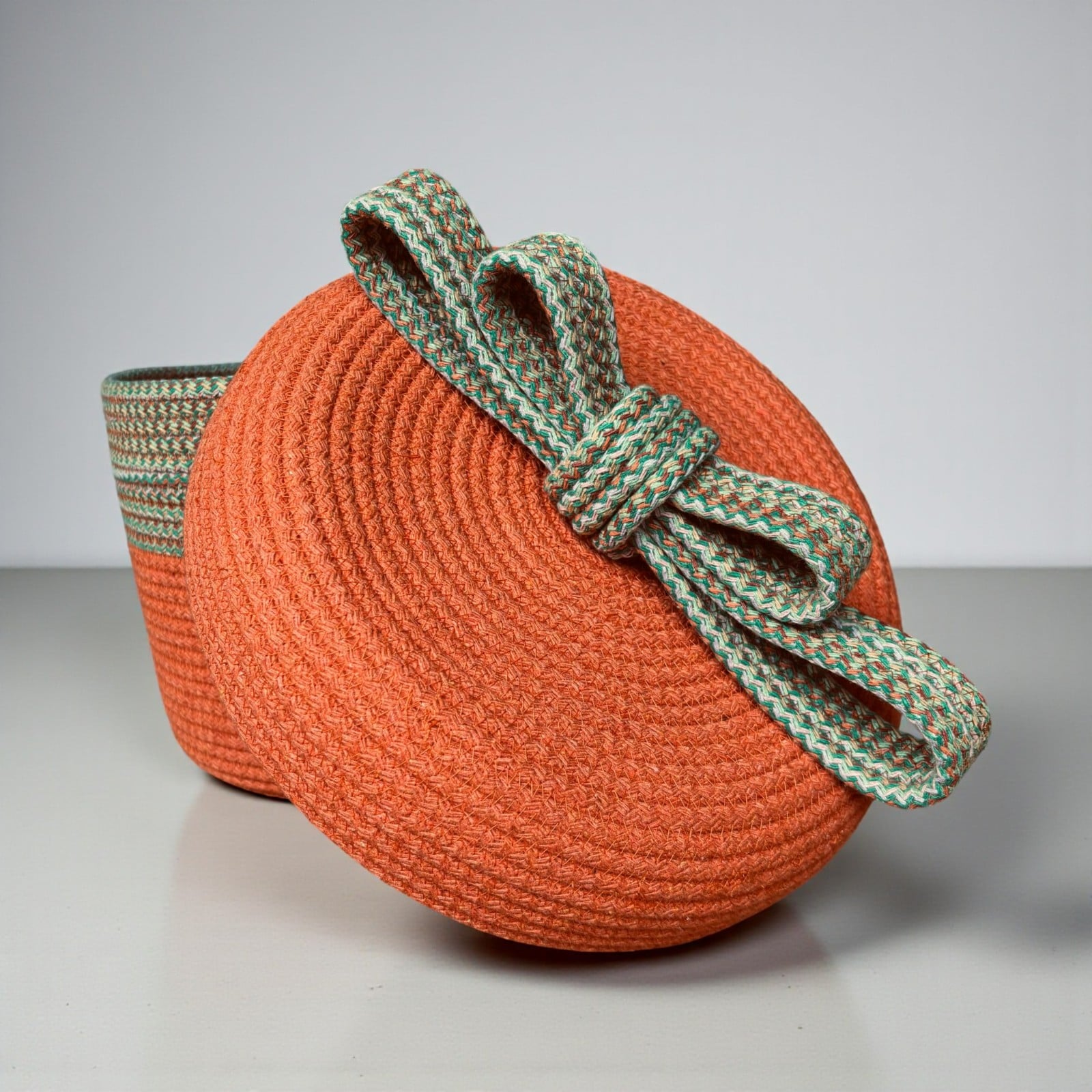 Handgemaakte Opbergmand met Deksel Ø24 cm