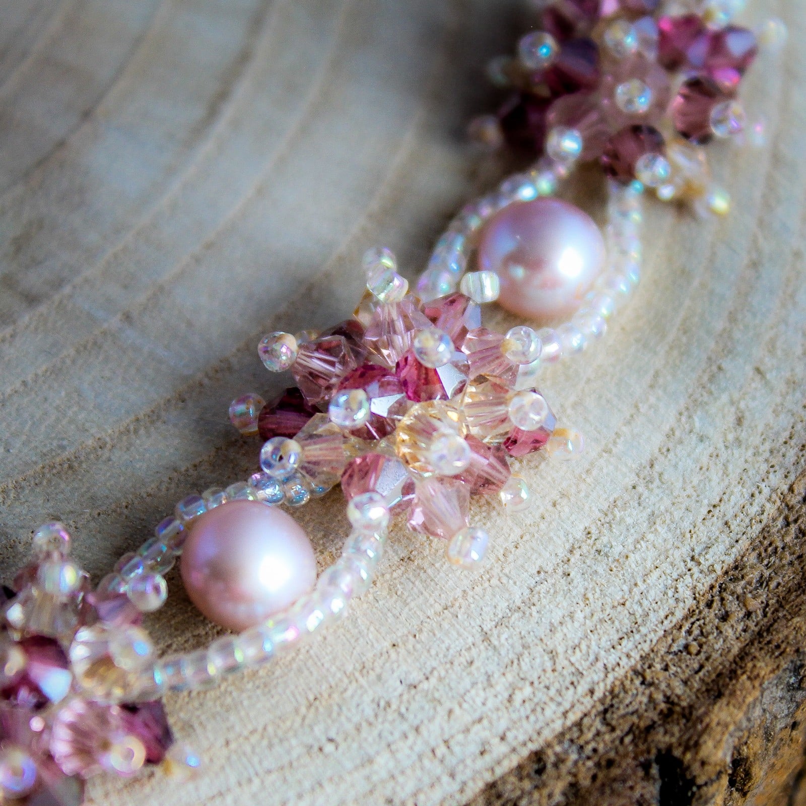 Romantisch & Tijdloos, “Sweet Starbursts” parelketting