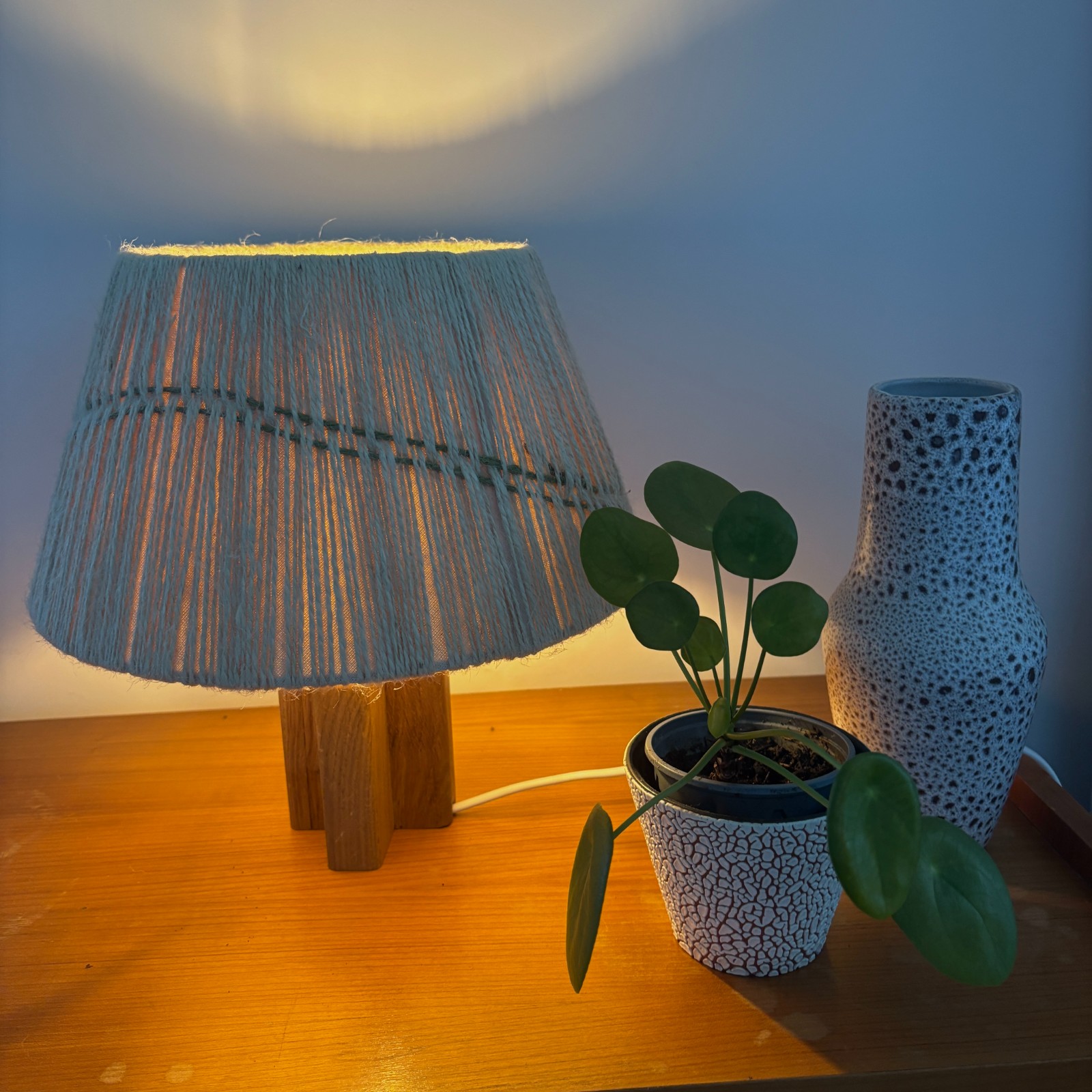 Schemer lampje handgemaakte kap