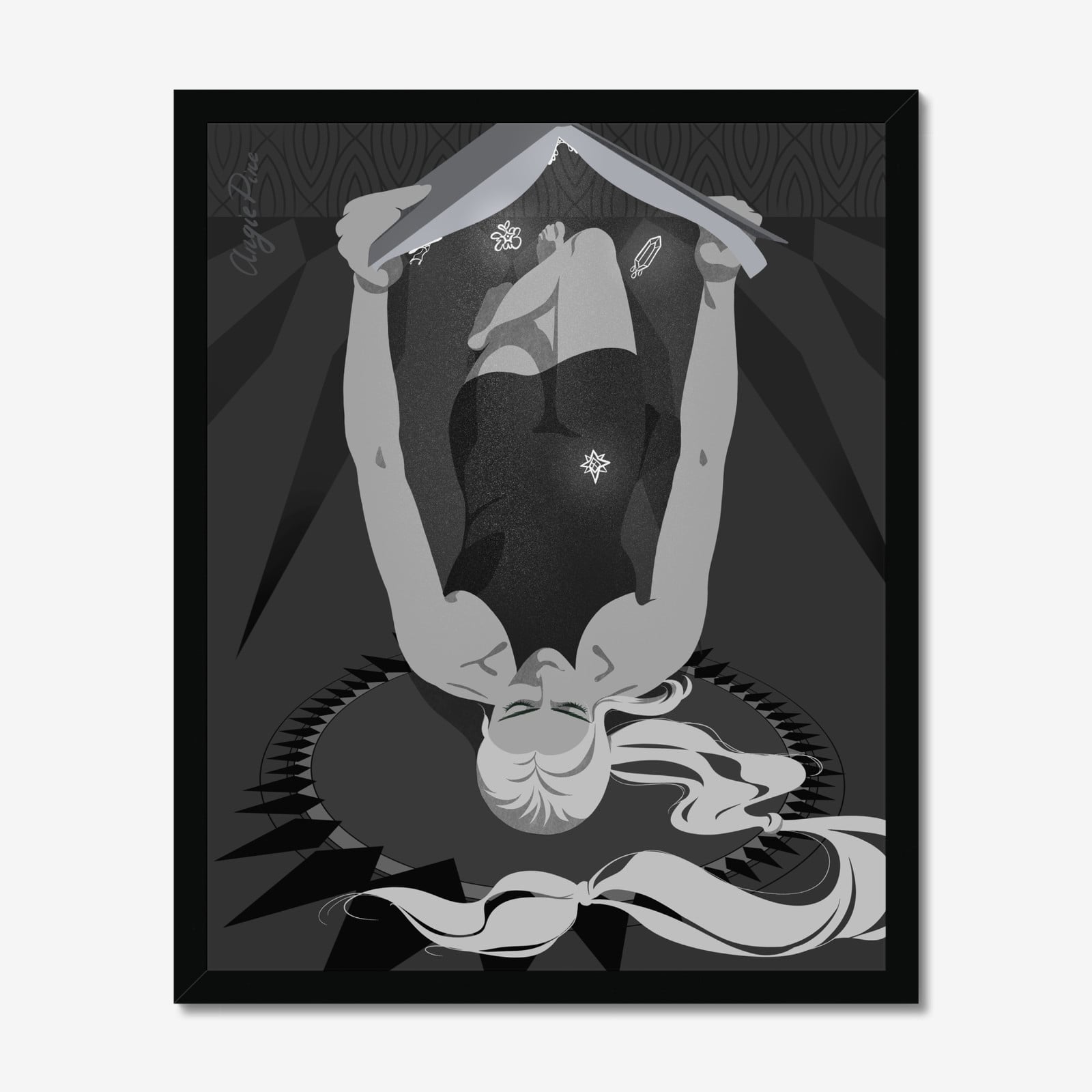 Gotische kunstprint met boekthema, 40 x 50 cm, wanddecoratie - 122959 Gotische kunstprint met boekthema, 40 x 50 cm, wanddecoratie