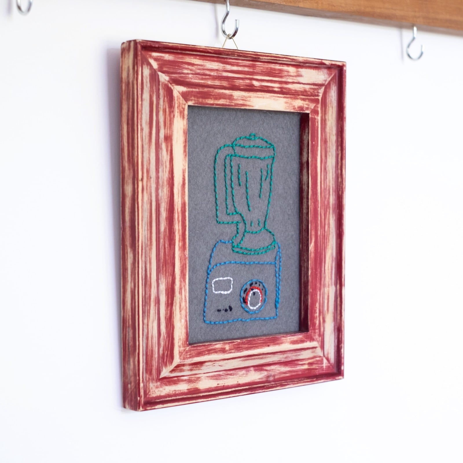 Grappig borduurwerk in frame – blender kunst – unieke muurdecorat… - 120220 Grappig borduurwerk in frame – blender kunst – unieke muurdecoratie