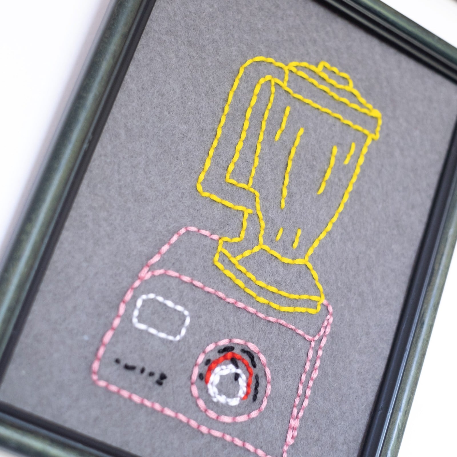 Grappig borduurwerk in frame – blender kunst – unieke muurdecorat… - 120222 Grappig borduurwerk in frame – blender kunst – unieke muurdecoratie