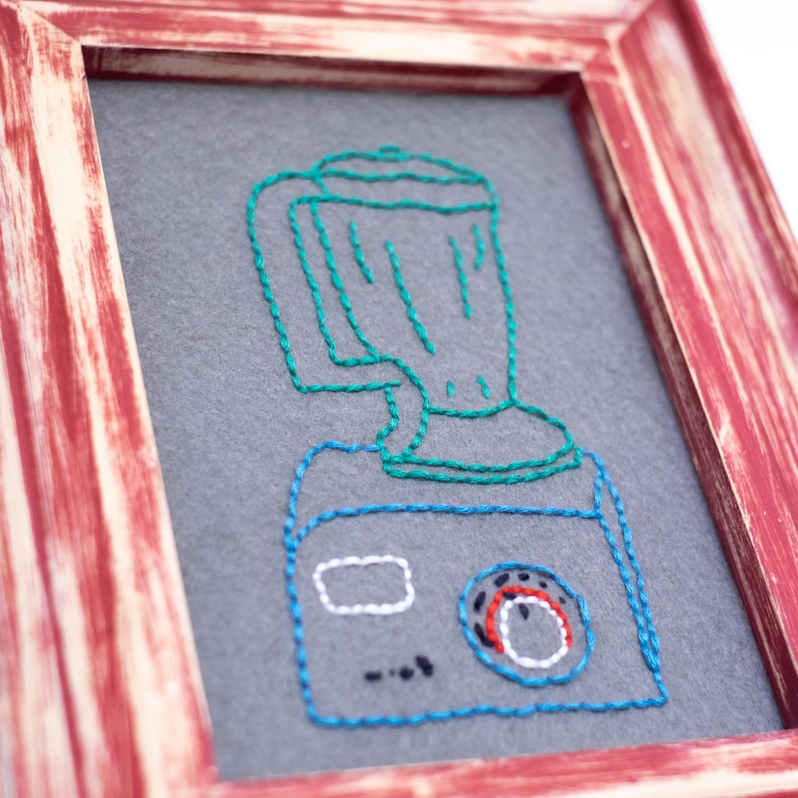 Grappig borduurwerk in frame – blender kunst – unieke muurdecorat… - 120224 Grappig borduurwerk in frame – blender kunst – unieke muurdecoratie