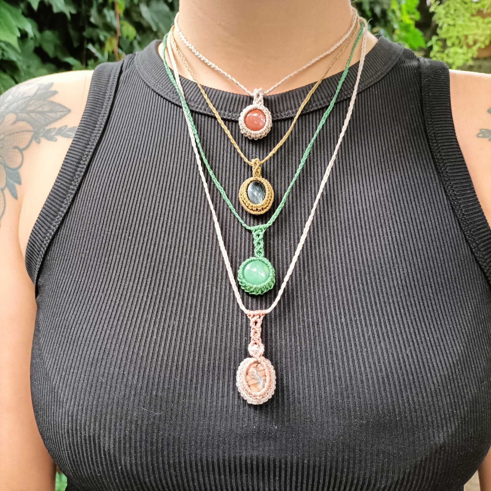 Handgemaakte Macramé Pendant Ketting Lya