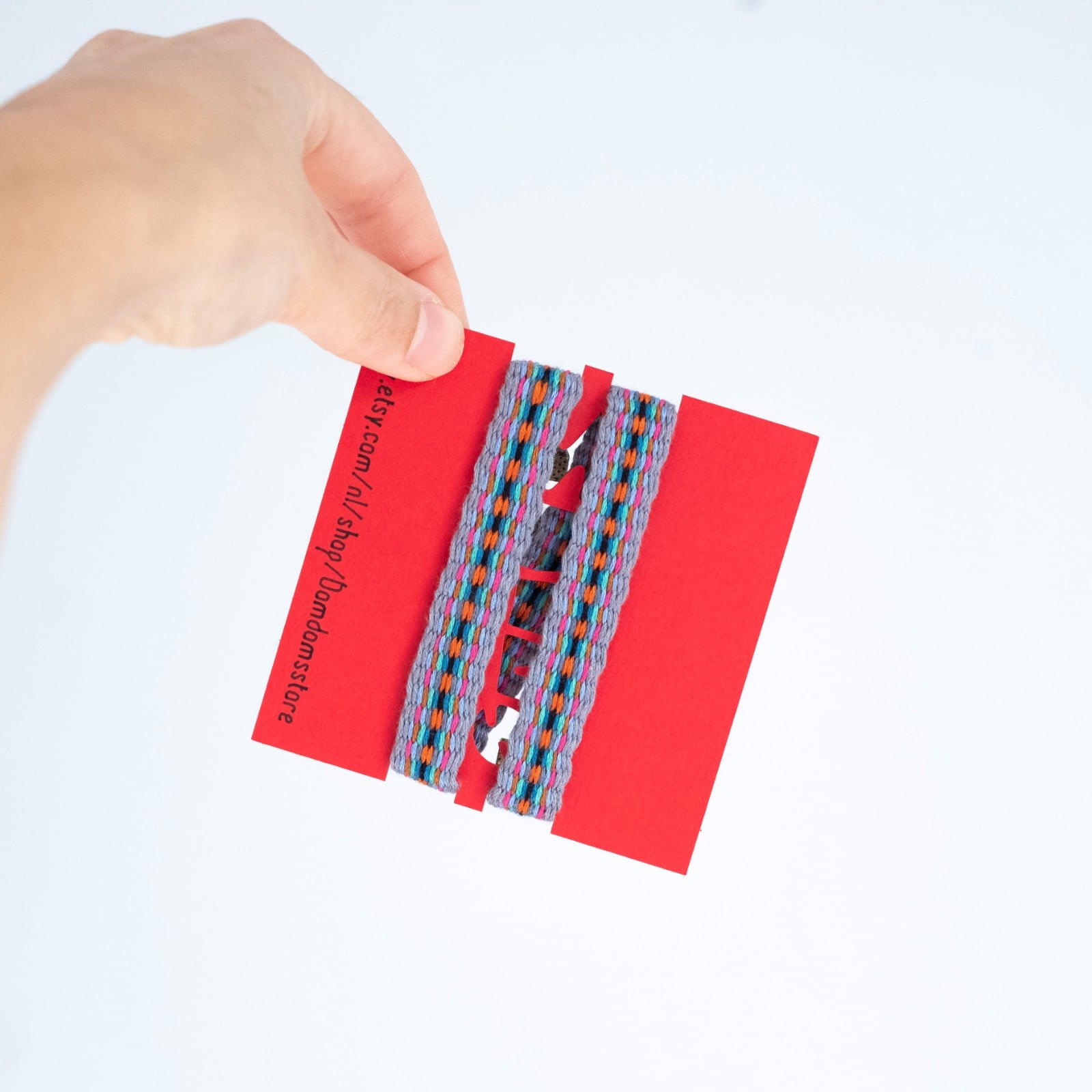 Handgeweven choker in vrolijke kleuren, weef ketting, sieraad nek, boho style met koper of zilverkleurige sluiting, gewoven inkle, bandweven