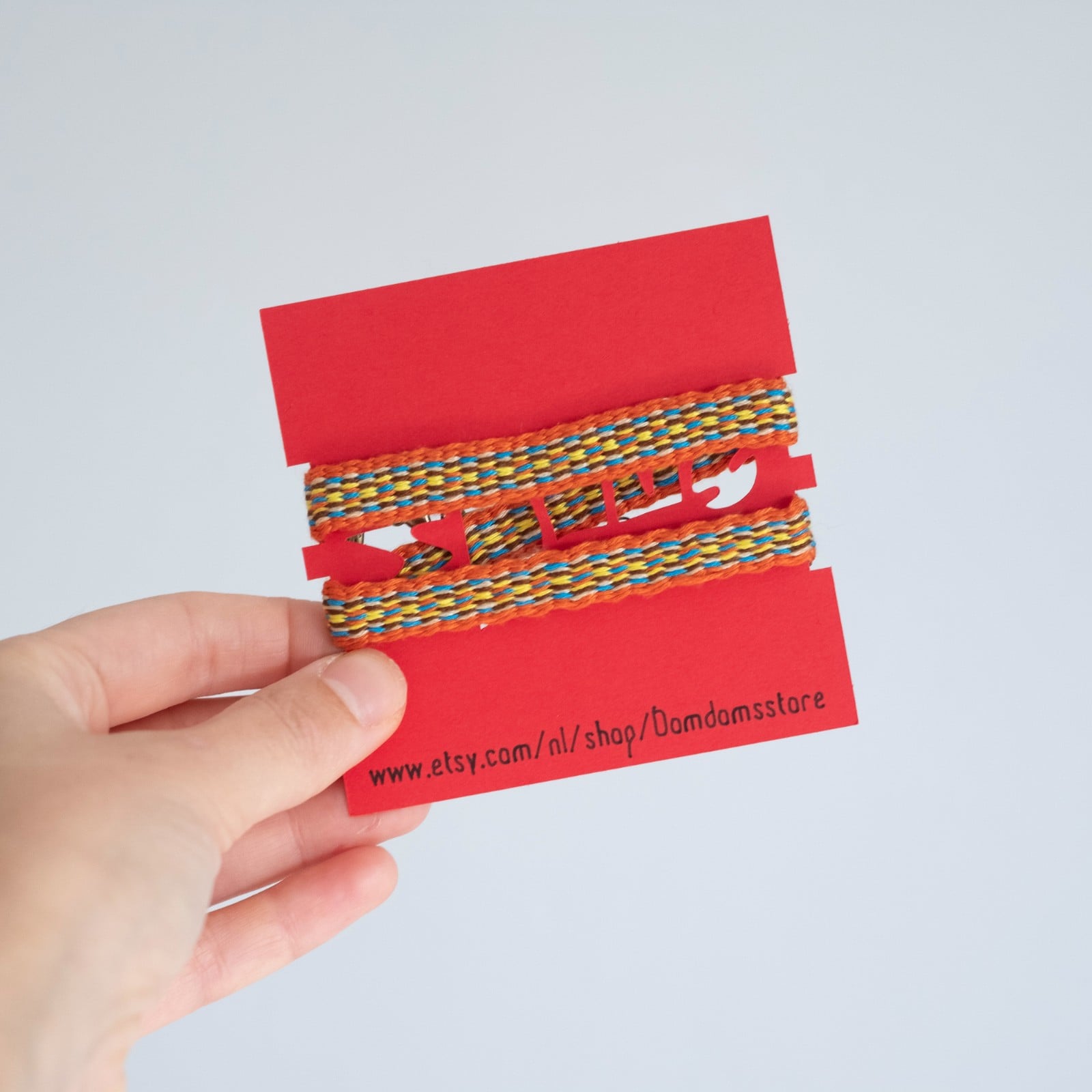 Handgeweven choker in vrolijke kleuren, weef ketting, sieraad nek, boho style met koper of zilverkleurige sluiting, gewoven inkle, bandweven