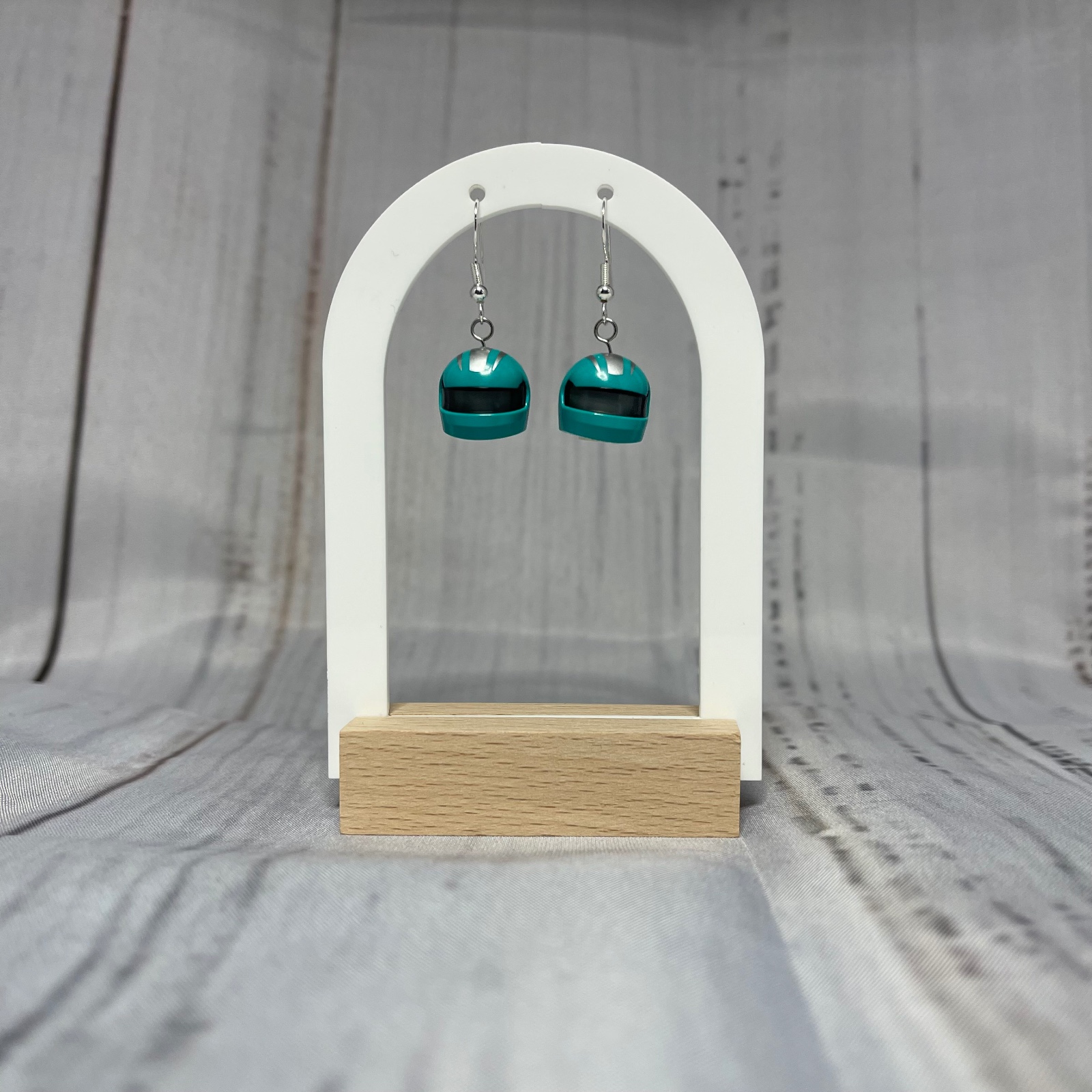 LEGO oorbellen Formule helmpjes - Mercedes