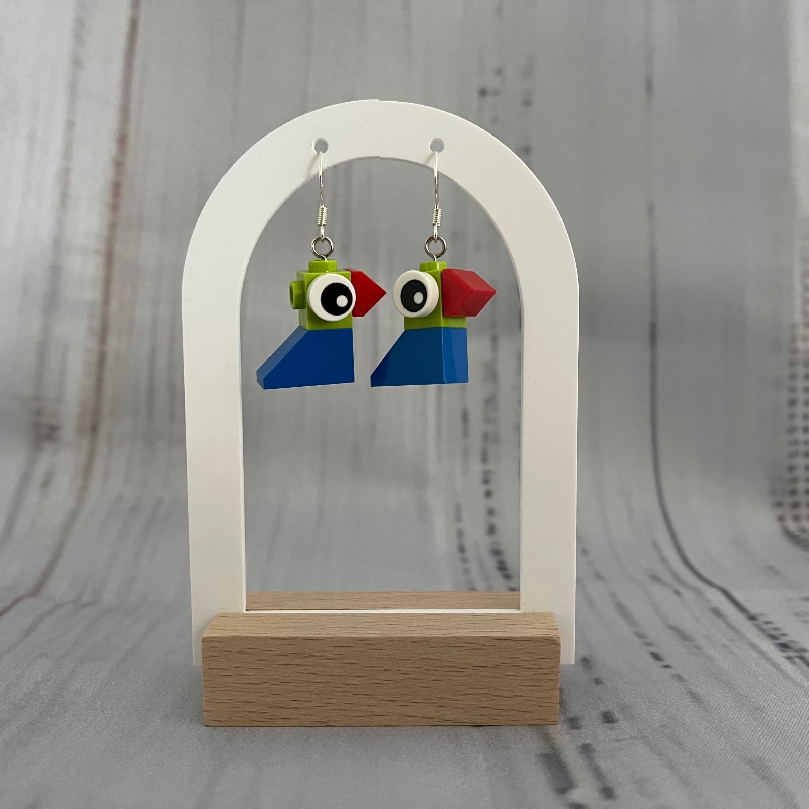 LEGO oorbellen Vogeltjes - blauw