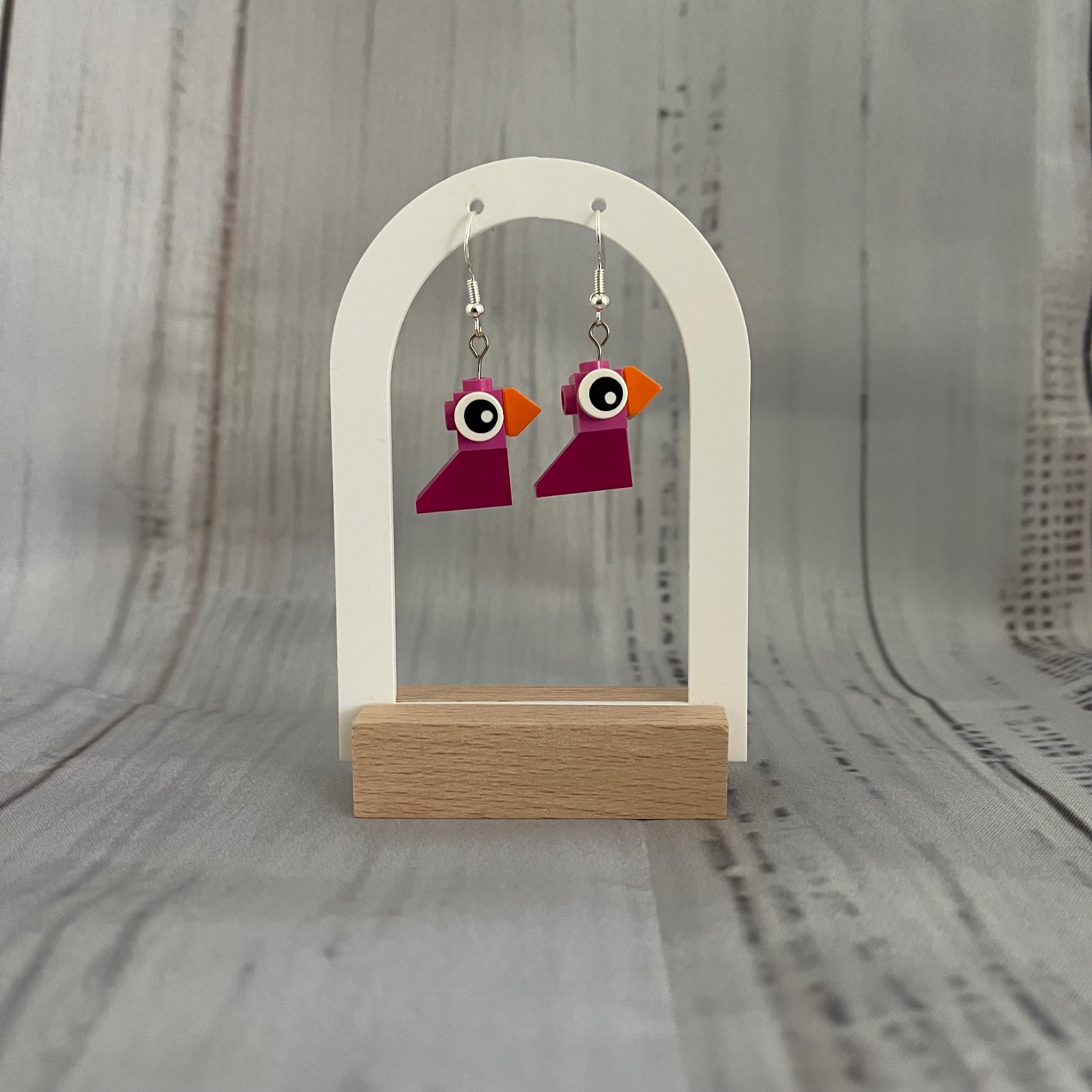 LEGO oorbellen Vogeltjes - donker violet - 118630 LEGO oorbellen Vogeltjes - donker violet