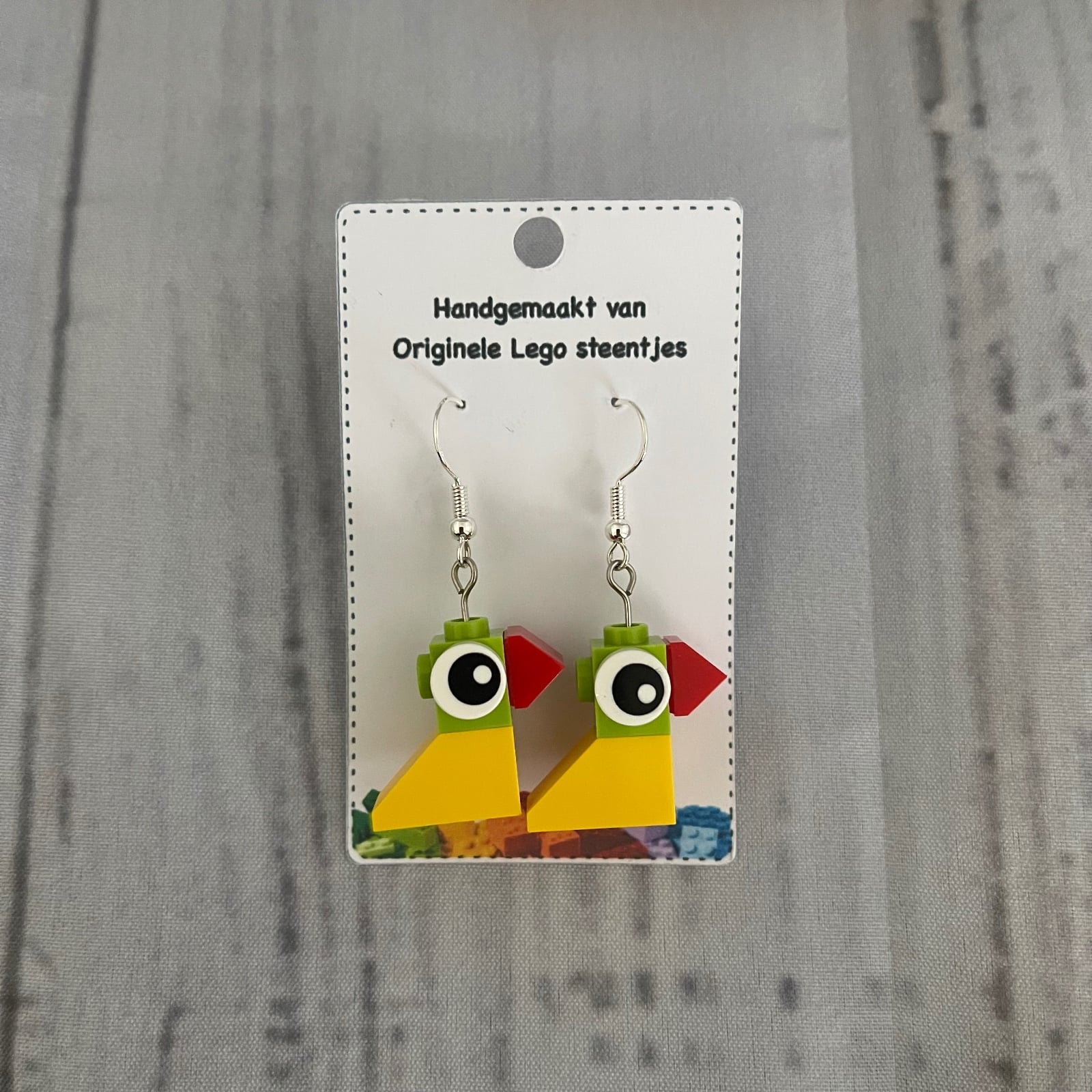 LEGO oorbellen Vogeltjes - geel