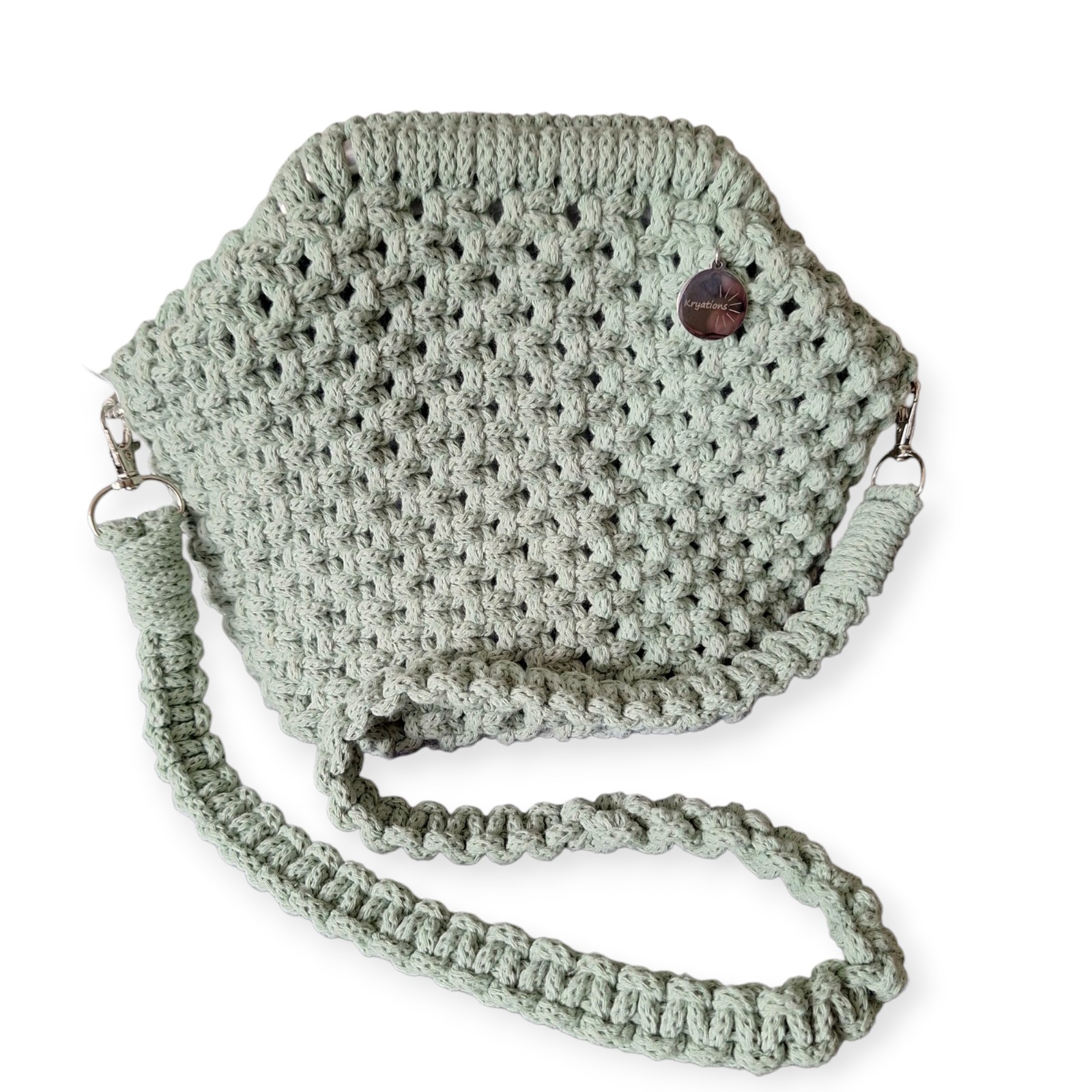 Macramé clutch tas 'eucalyptus' - 122298 Macramé clutch tas 'eucalyptus'