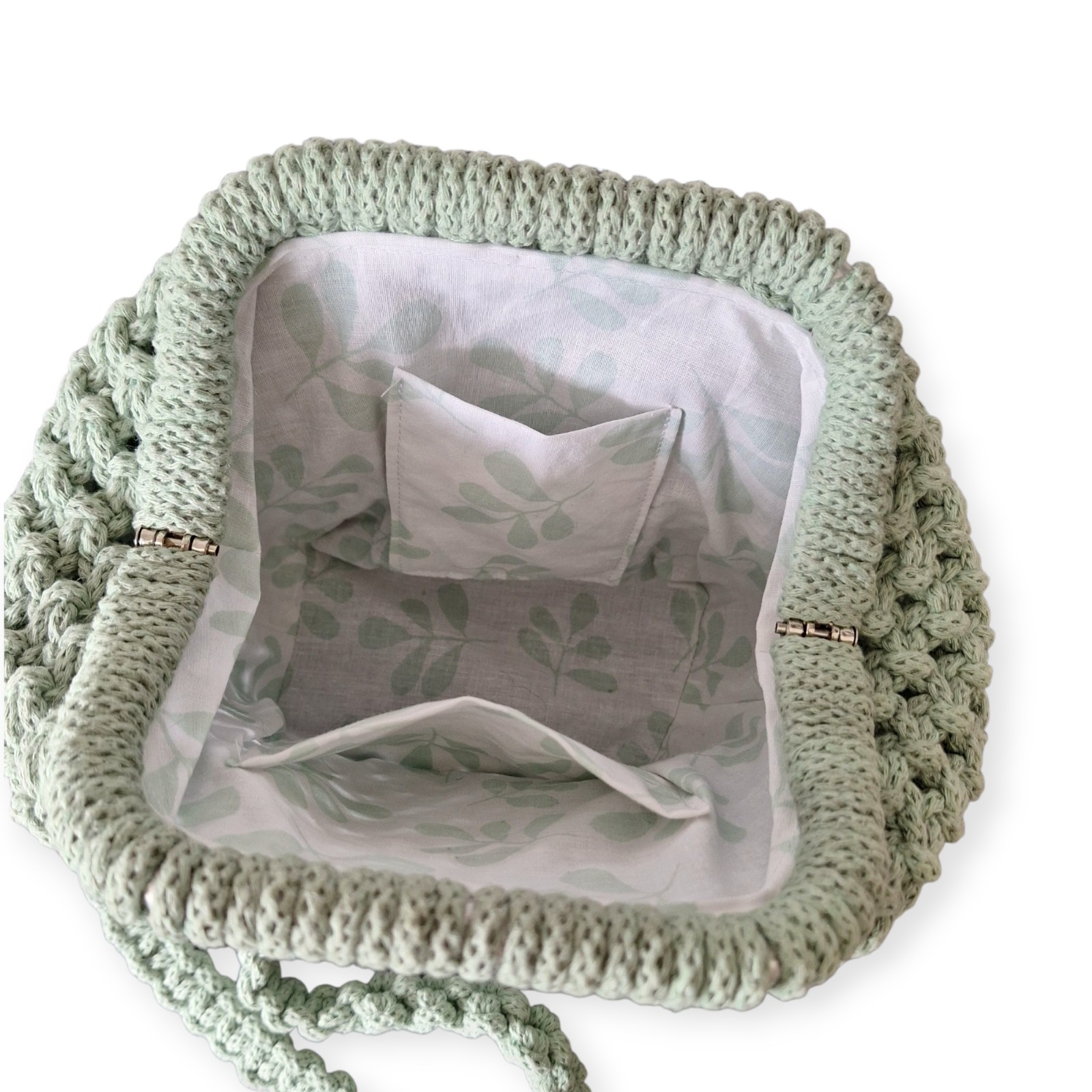 Macramé clutch tas 'eucalyptus' - 122301 Macramé clutch tas 'eucalyptus'