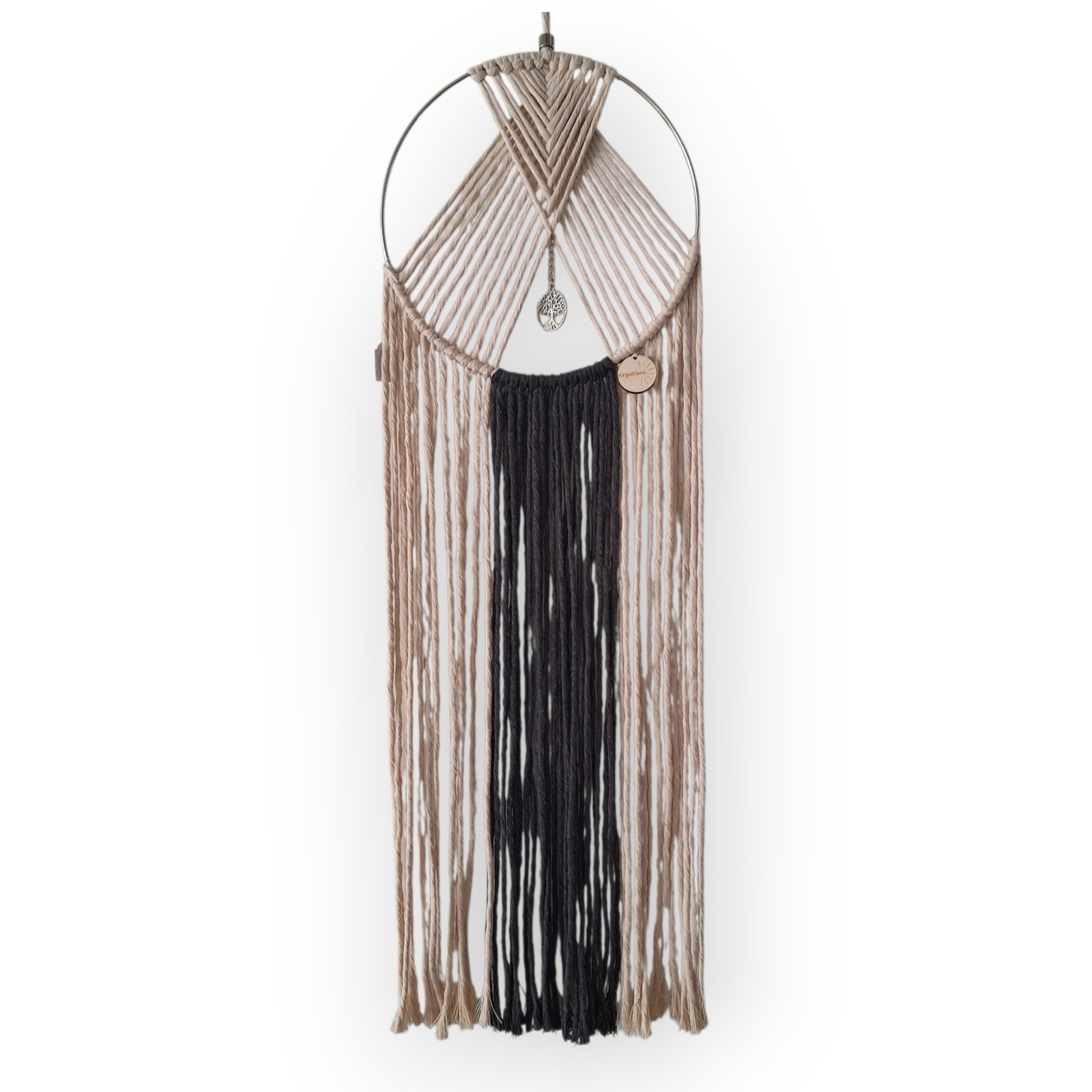 Macramé weef wanddecoratie