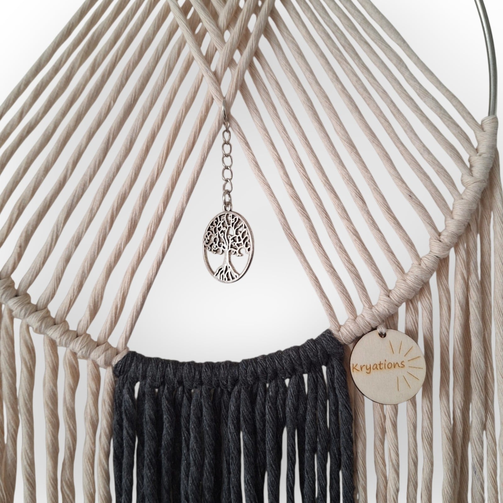 Macramé weef wanddecoratie