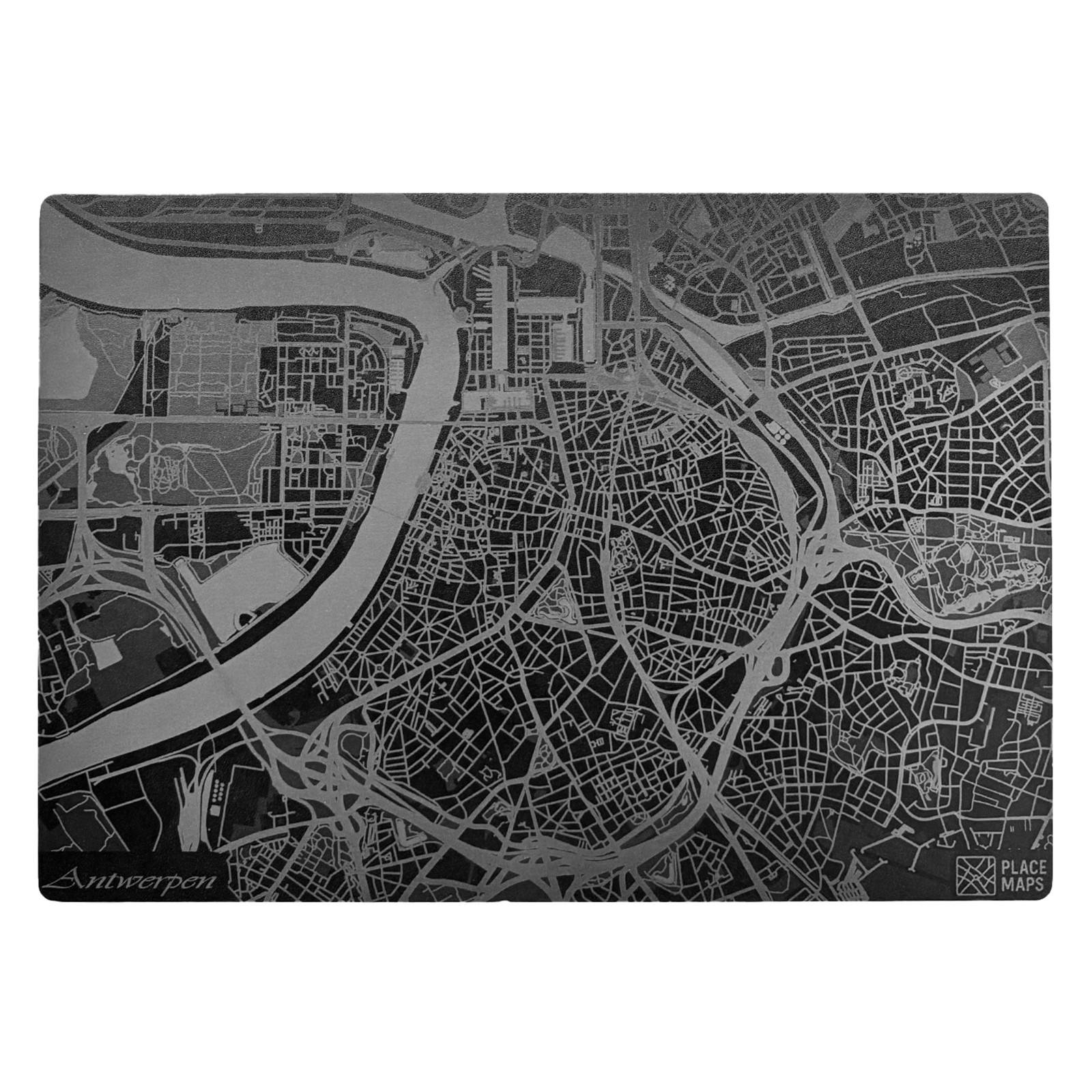 Place Maps Placemat Zwart