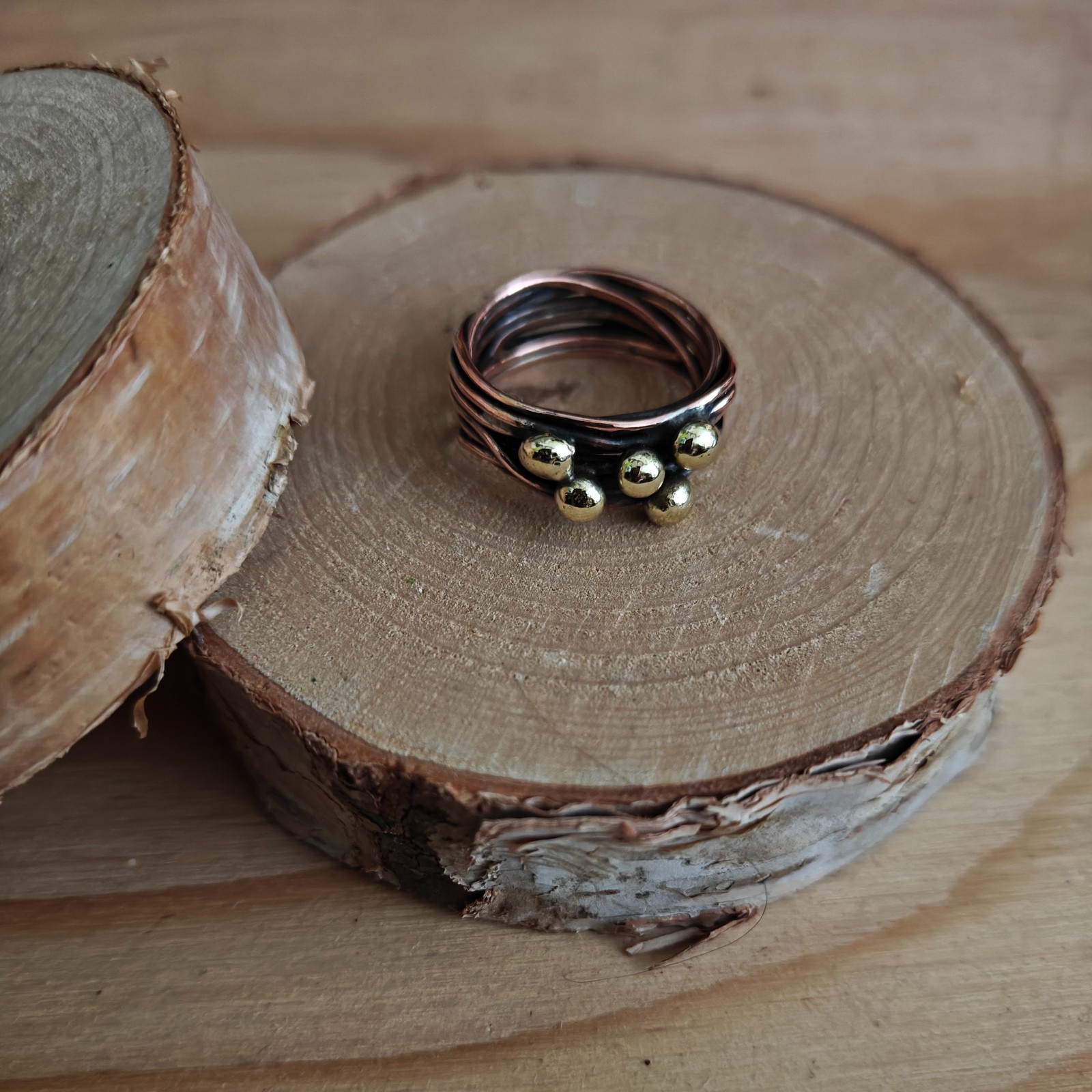 Unieke koperen ring - 118330 Unieke koperen ring