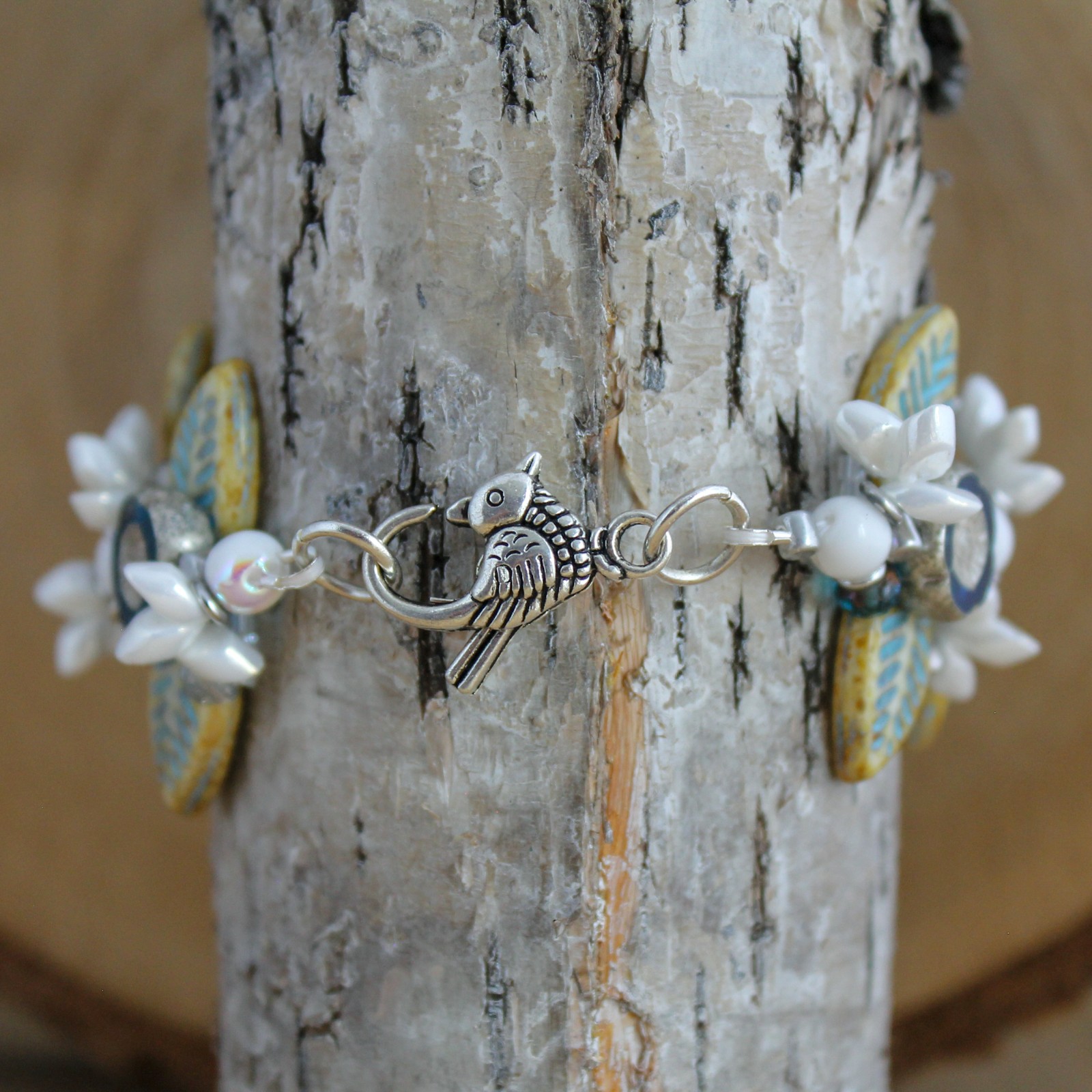 Wintertuin & Bloemenpracht, unieke handgemaakte bloemenarmband