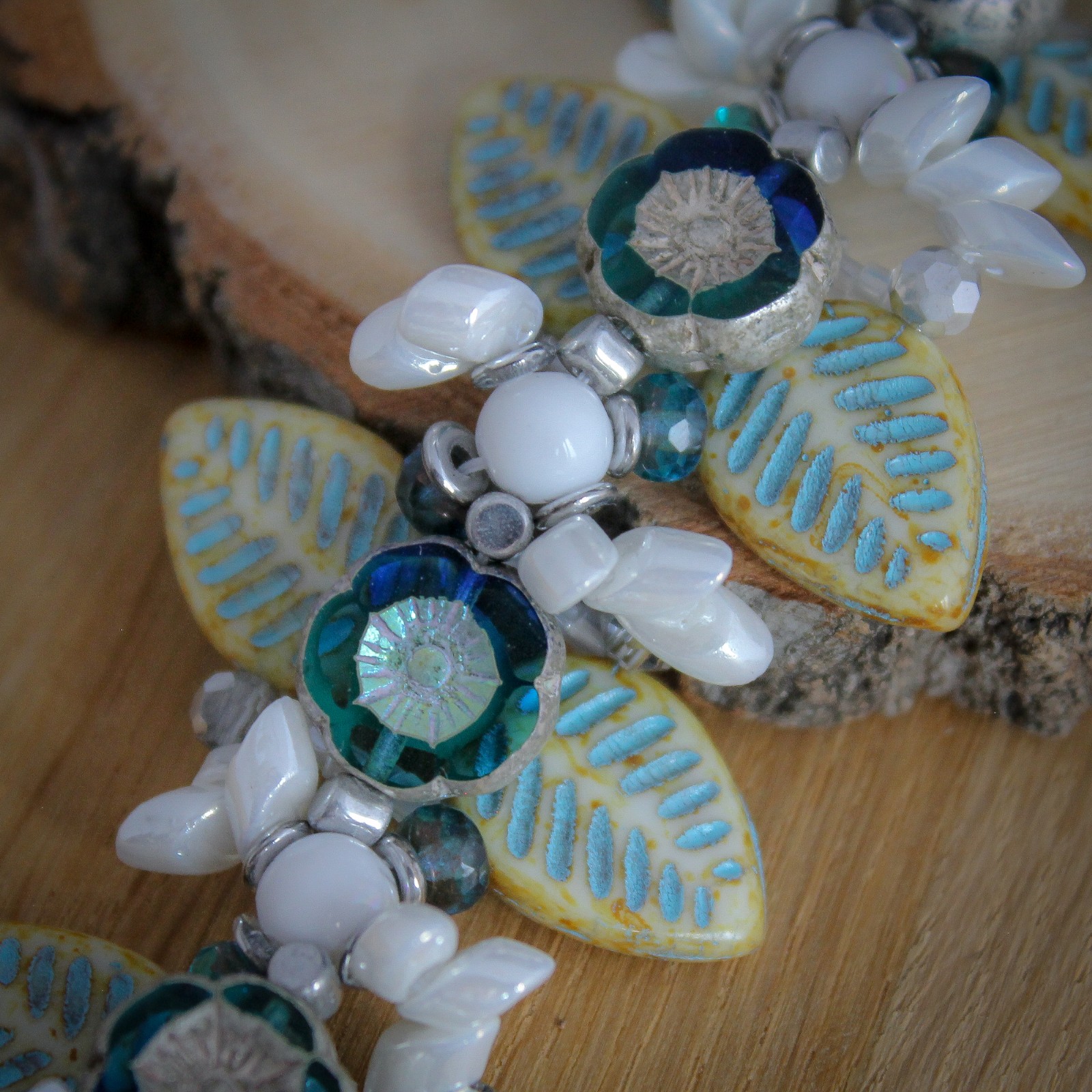 Wintertuin & Bloemenpracht, unieke handgemaakte bloemenarmband