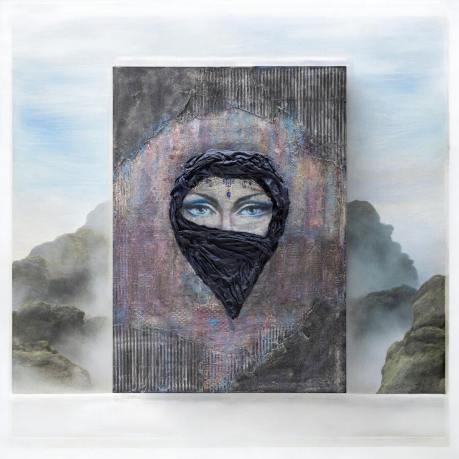 Beyond the Veil mixed media schilderij