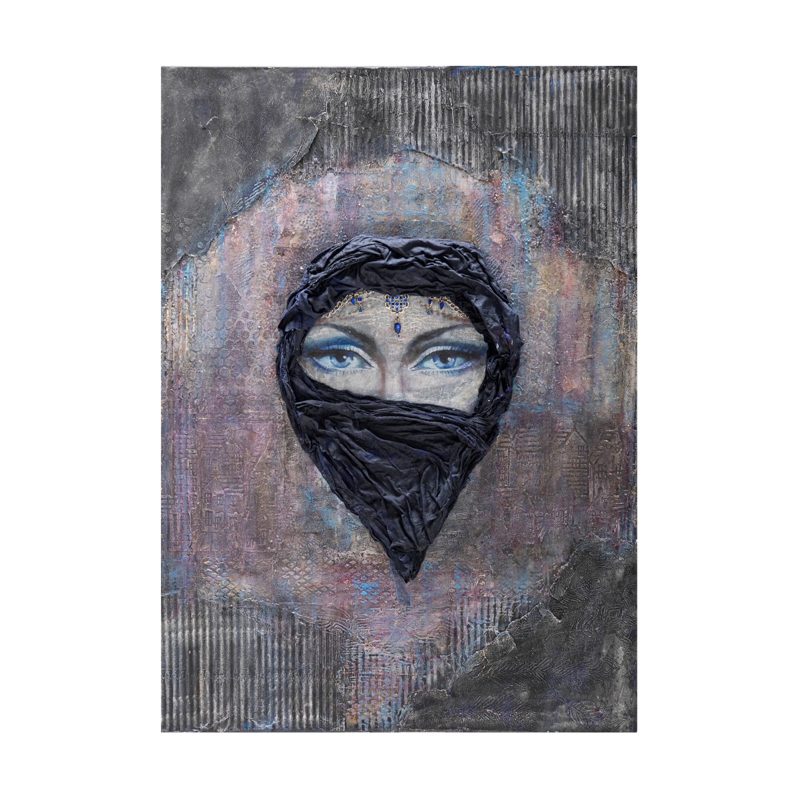 Beyond the Veil mixed media schilderij