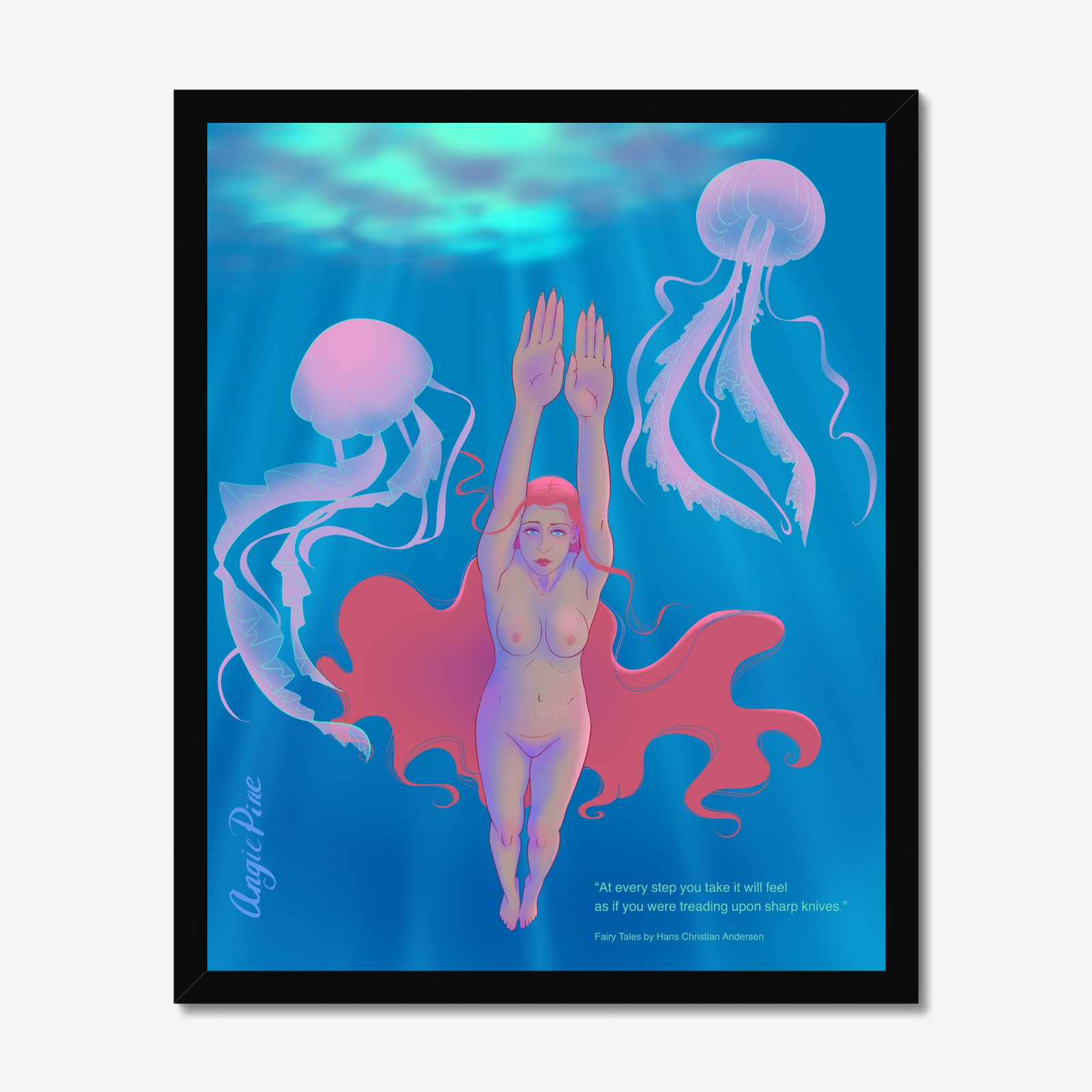 De Kleine Zeemeermin van Hans Christian Andersen - Boekillustratie 40… - 124163 De Kleine Zeemeermin van Hans Christian Andersen - Boekillustratie 40 x 50 cm, kunstprint