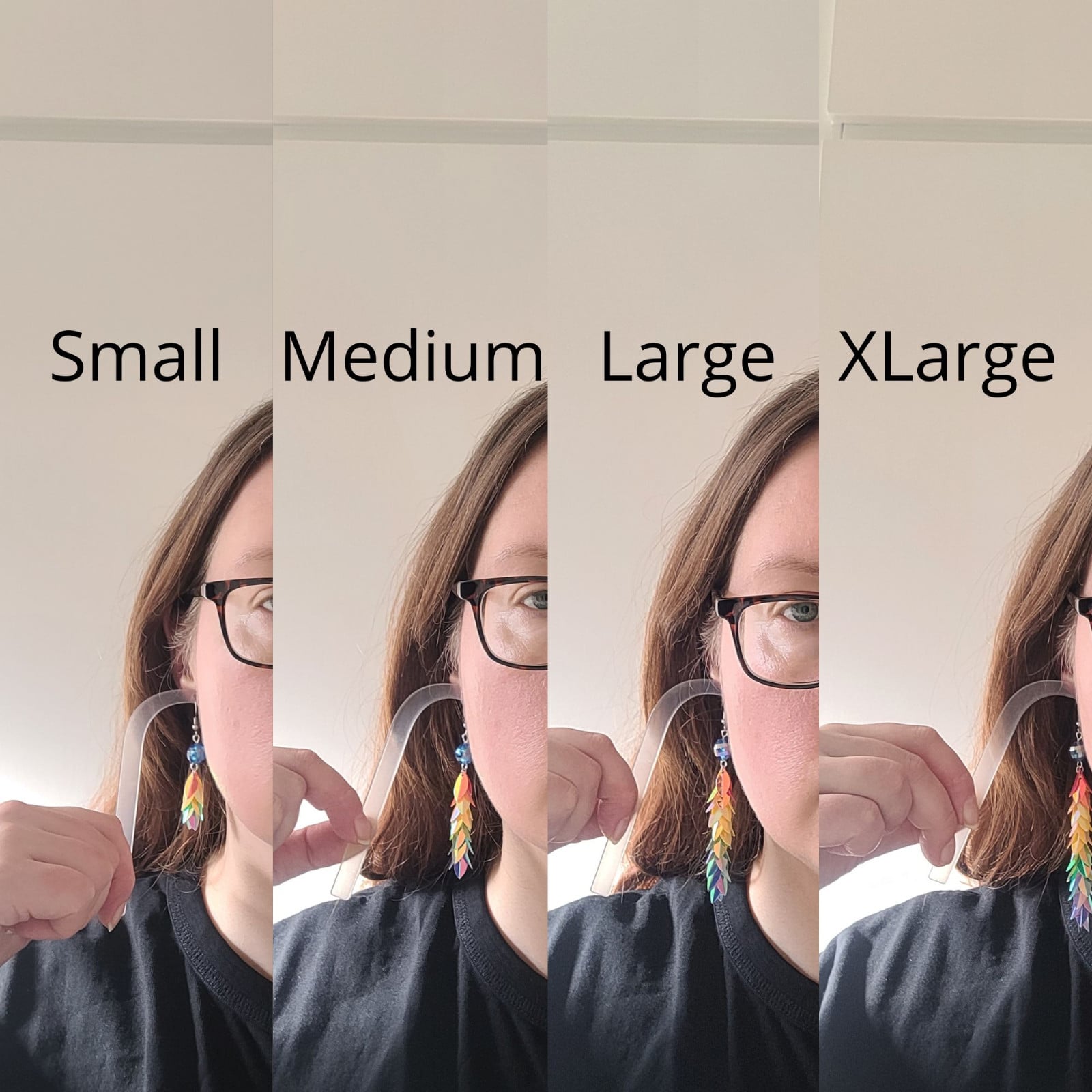 Disco holografische regenboog oorbellen - 124232 Disco holografische regenboog oorbellen