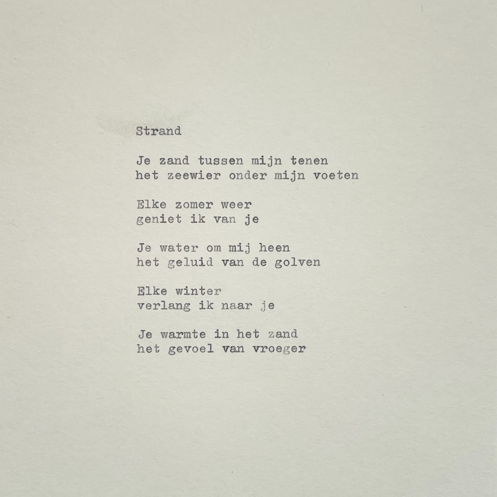 Gedicht - Strand
