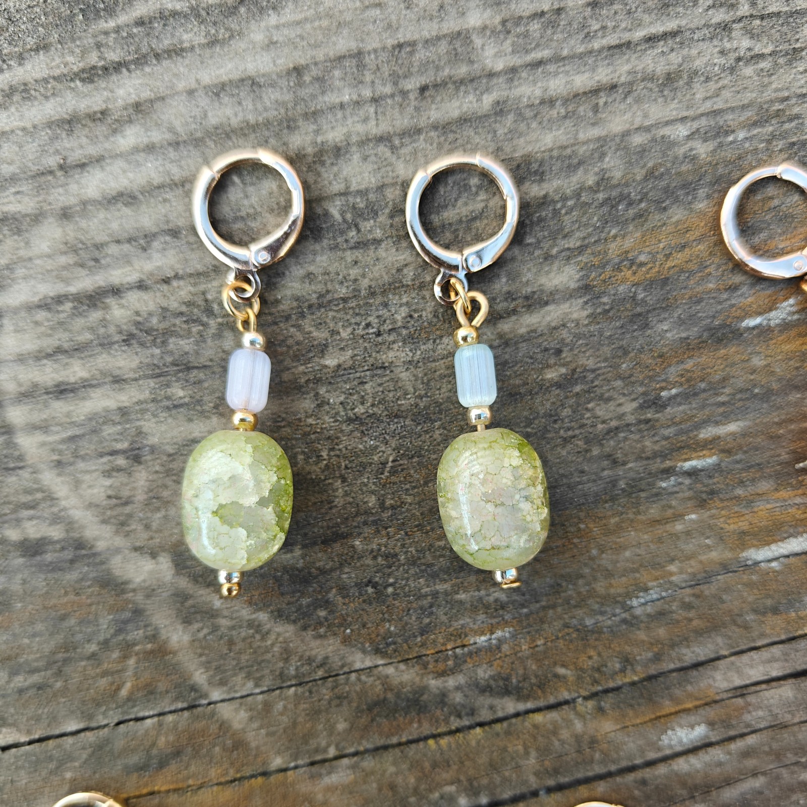 Kwarts oorbellen, 5 paar