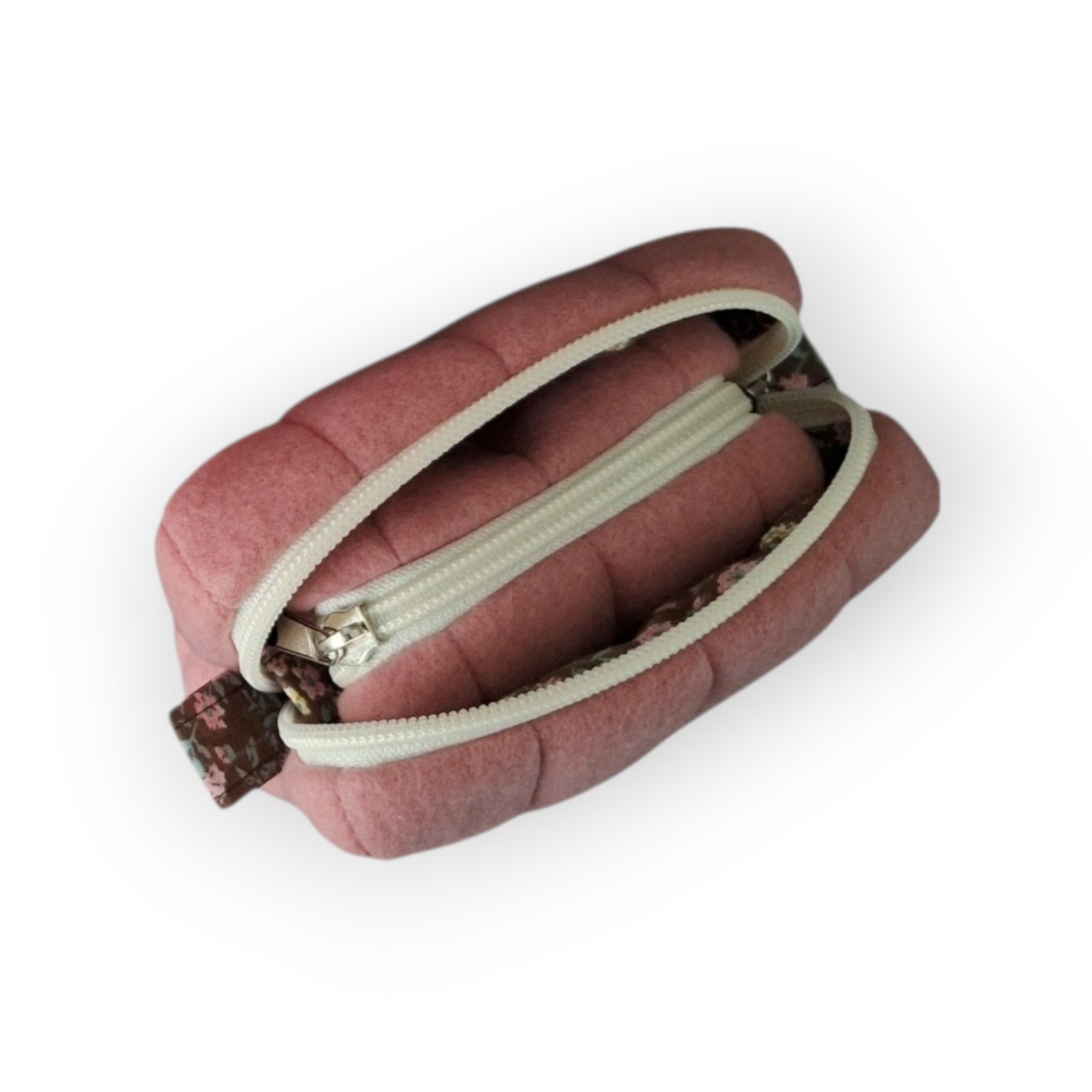 Setje make-up tassen/toilettassen Fleece maat S & XS