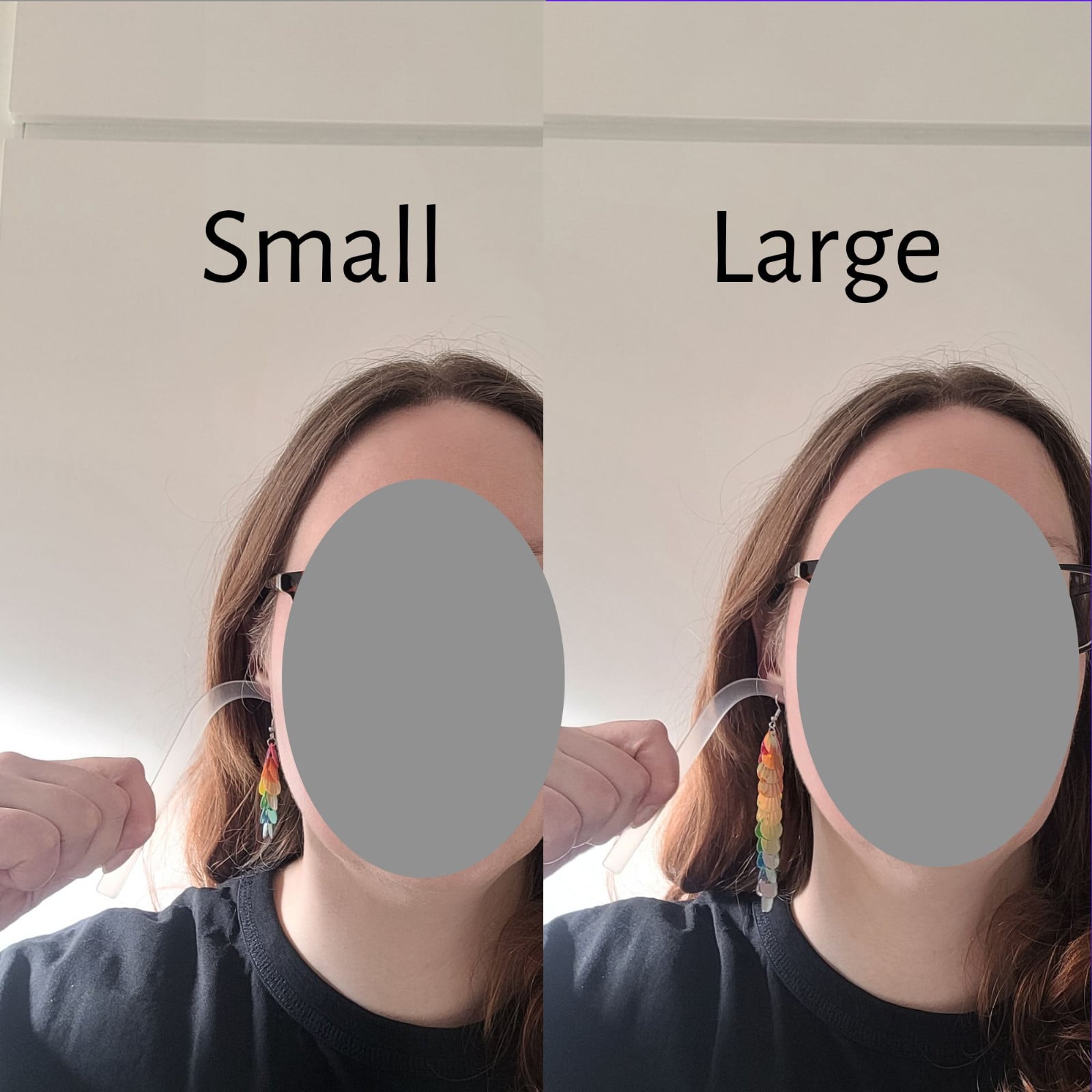 Schelp regenboog holografische oorbellen - 124219 Schelp regenboog holografische oorbellen