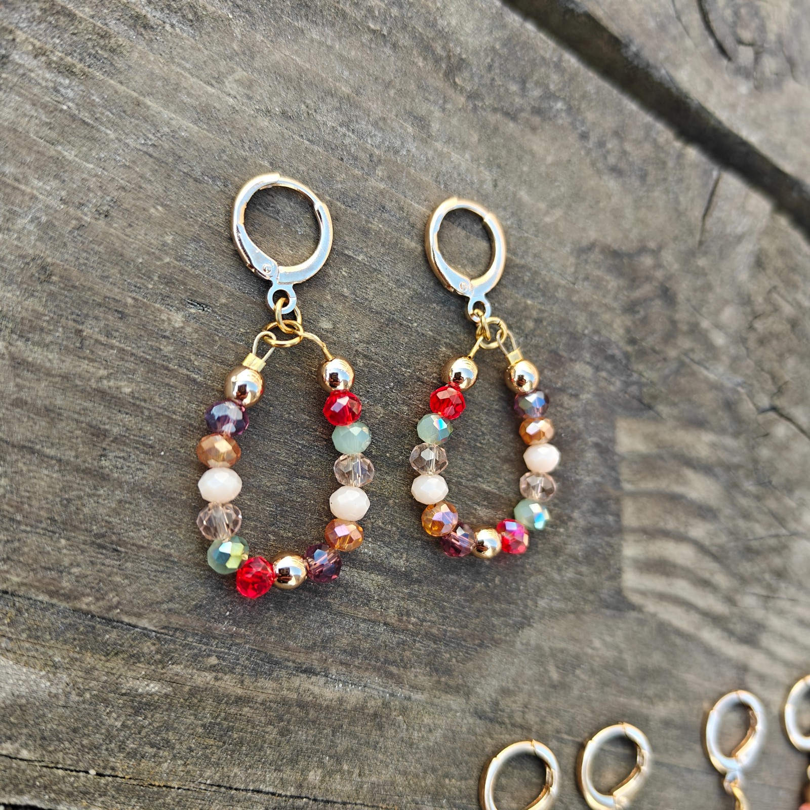 Unieke facet oorbellen