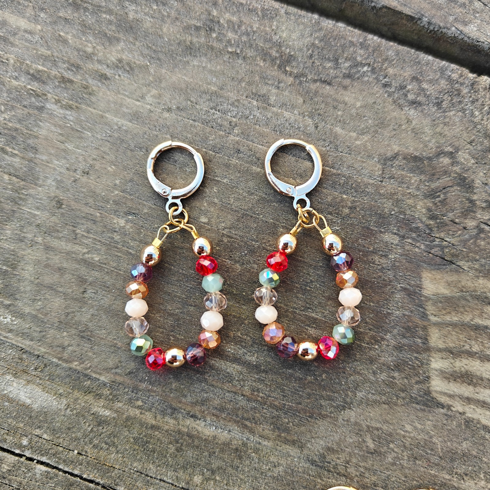 Unieke facet oorbellen