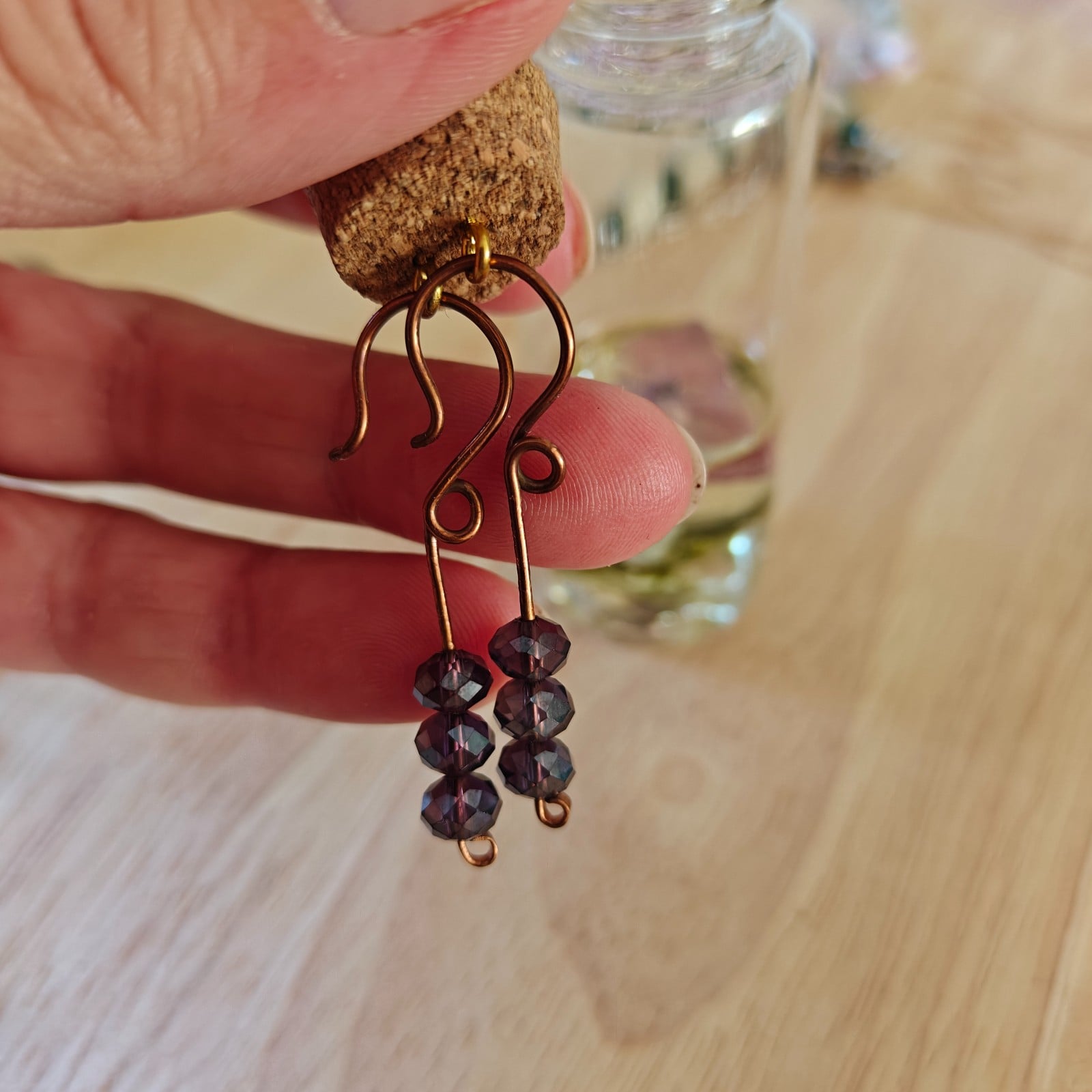 Unieke oorhangers in flesje