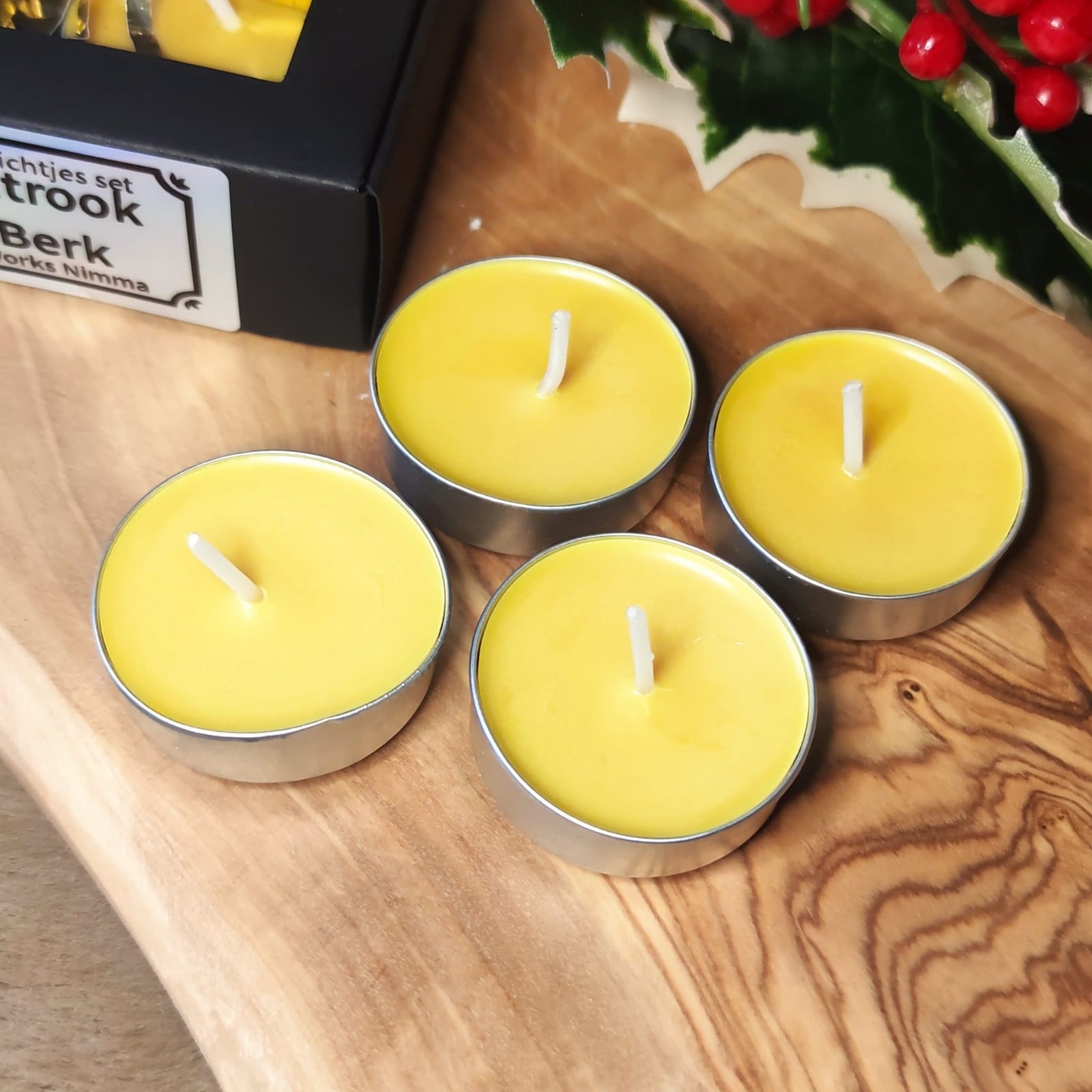Waxinelichtjes set Houtrook & Berk