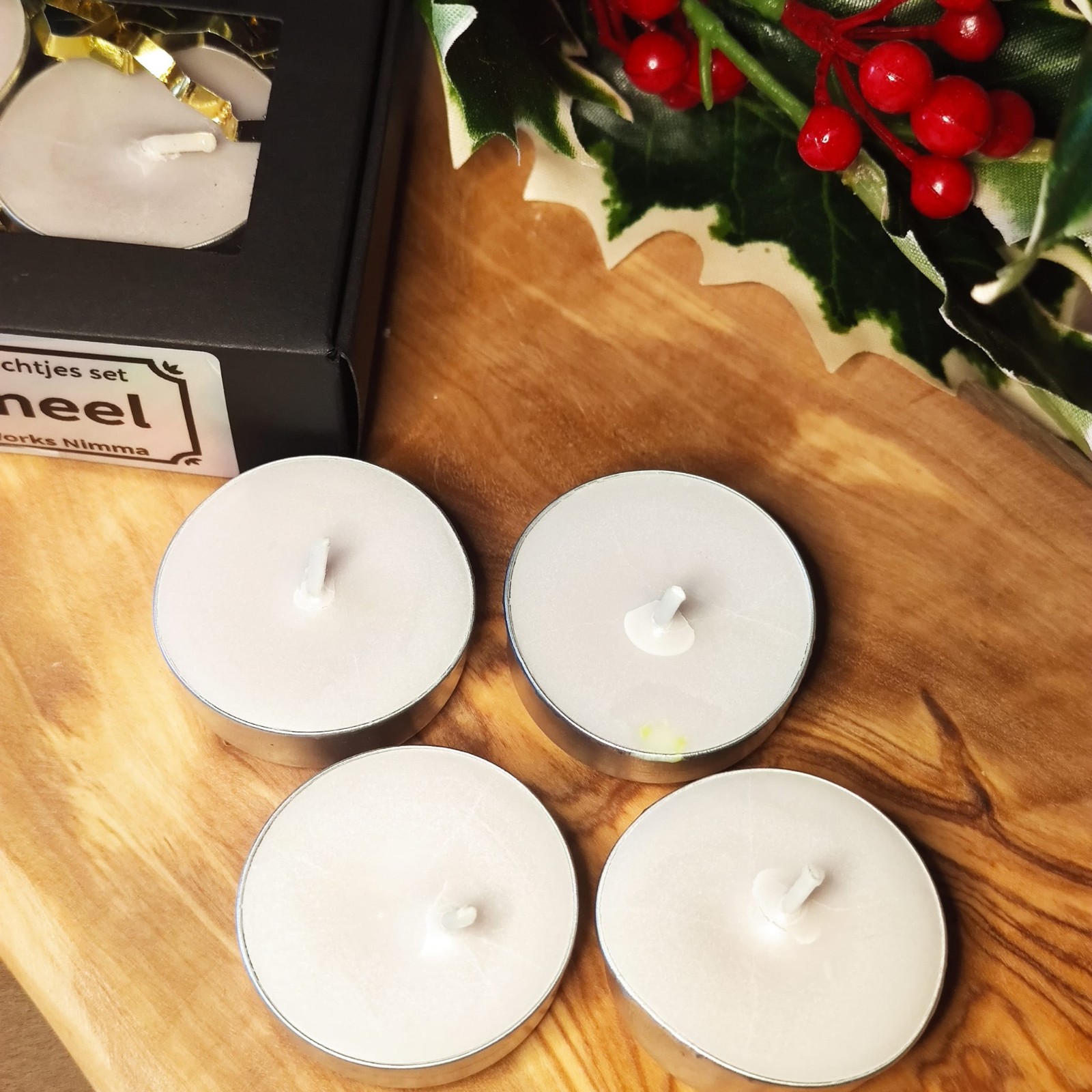 Waxinelichtjes set Kaneel
