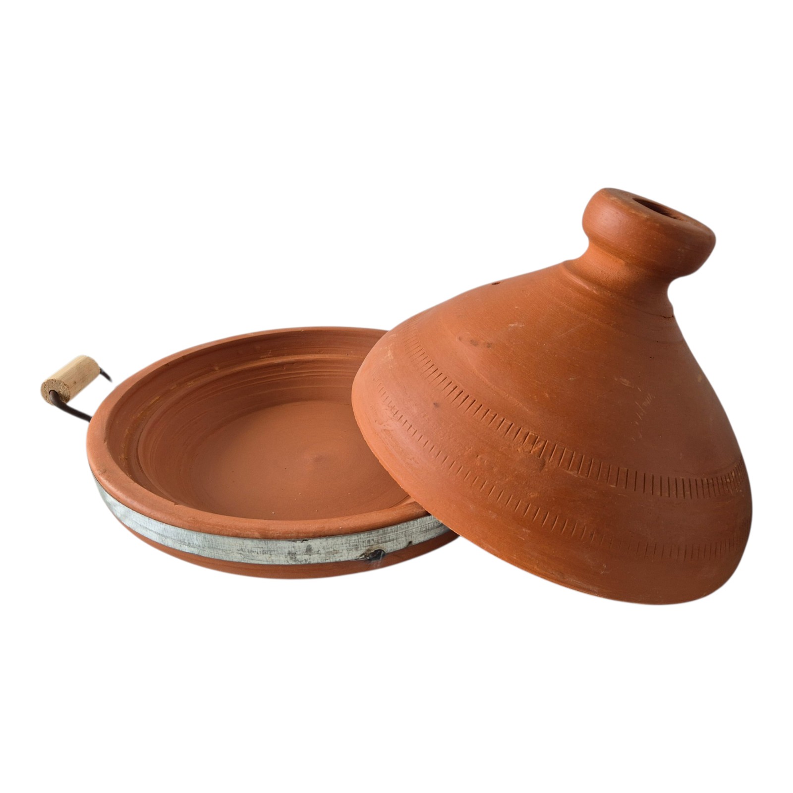 100% Lead-Free Moroccan Tagine | Handmade Natural Clay Tajine with Ha… - 131888 100% Lead-Free Moroccan Tagine | Handmade Natural Clay Tajine with Handle | Unglazed Authentic Cookware | Traditional Moroccan Cooking Pot.