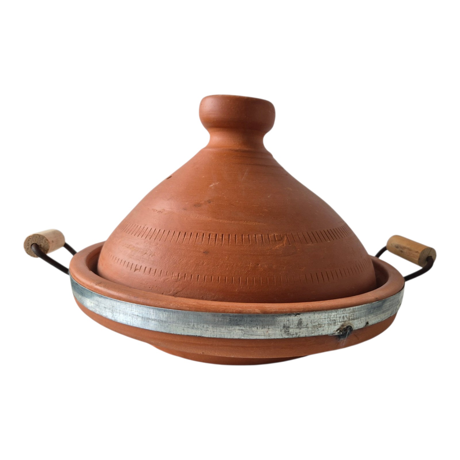 100% Lead-Free Moroccan Tagine | Handmade Natural Clay Tajine with Ha… - 131896 100% Lead-Free Moroccan Tagine | Handmade Natural Clay Tajine with Handle | Unglazed Authentic Cookware | Traditional Moroccan Cooking Pot.