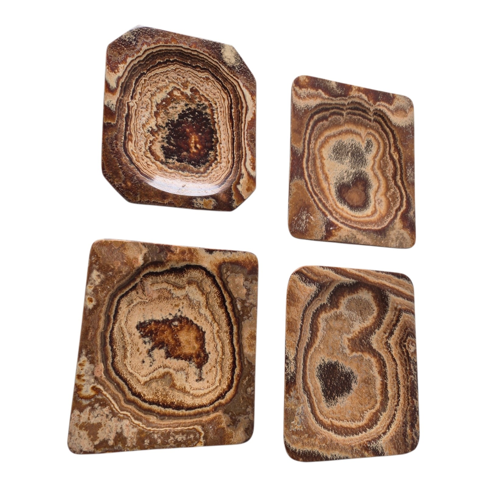 Aragonite Rectangular Bowl Set of 4, Earth Healer Crystal Bowl, Groun… - 133774 Aragonite Rectangular Bowl Set of 4, Earth Healer Crystal Bowl, Grounding Home Decor, Raw Stone Dish for Jewelry, Crystals and Sage