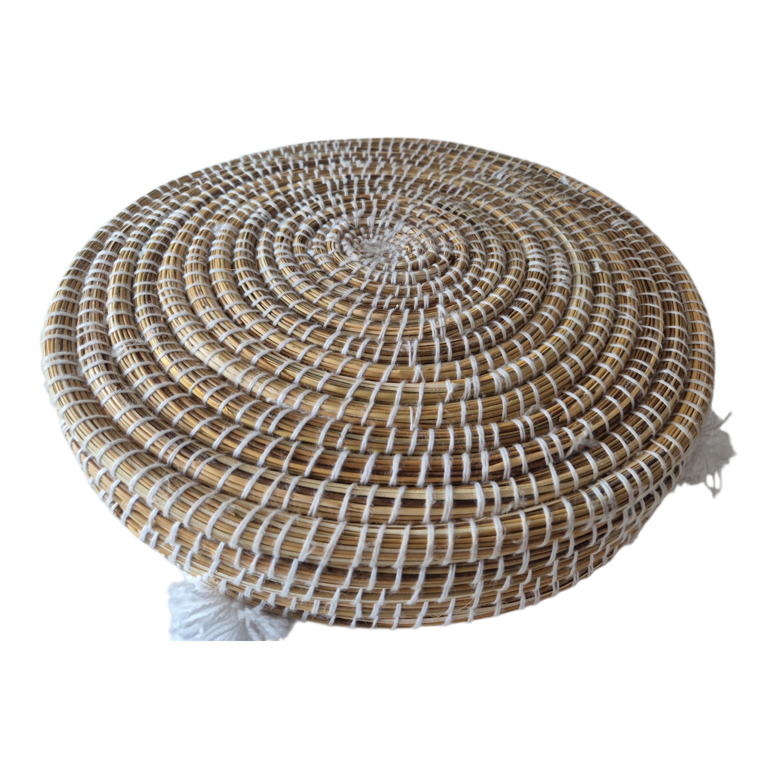 Handmade Berber Rattan Seagrass Bowl Set of 7, Moroccan Boho Baskets,… - 132574 Handmade Berber Rattan Seagrass Bowl Set of 7, Moroccan Boho Baskets, Serving Trays, Woven Storage Basket, Unique Home Decor Gift