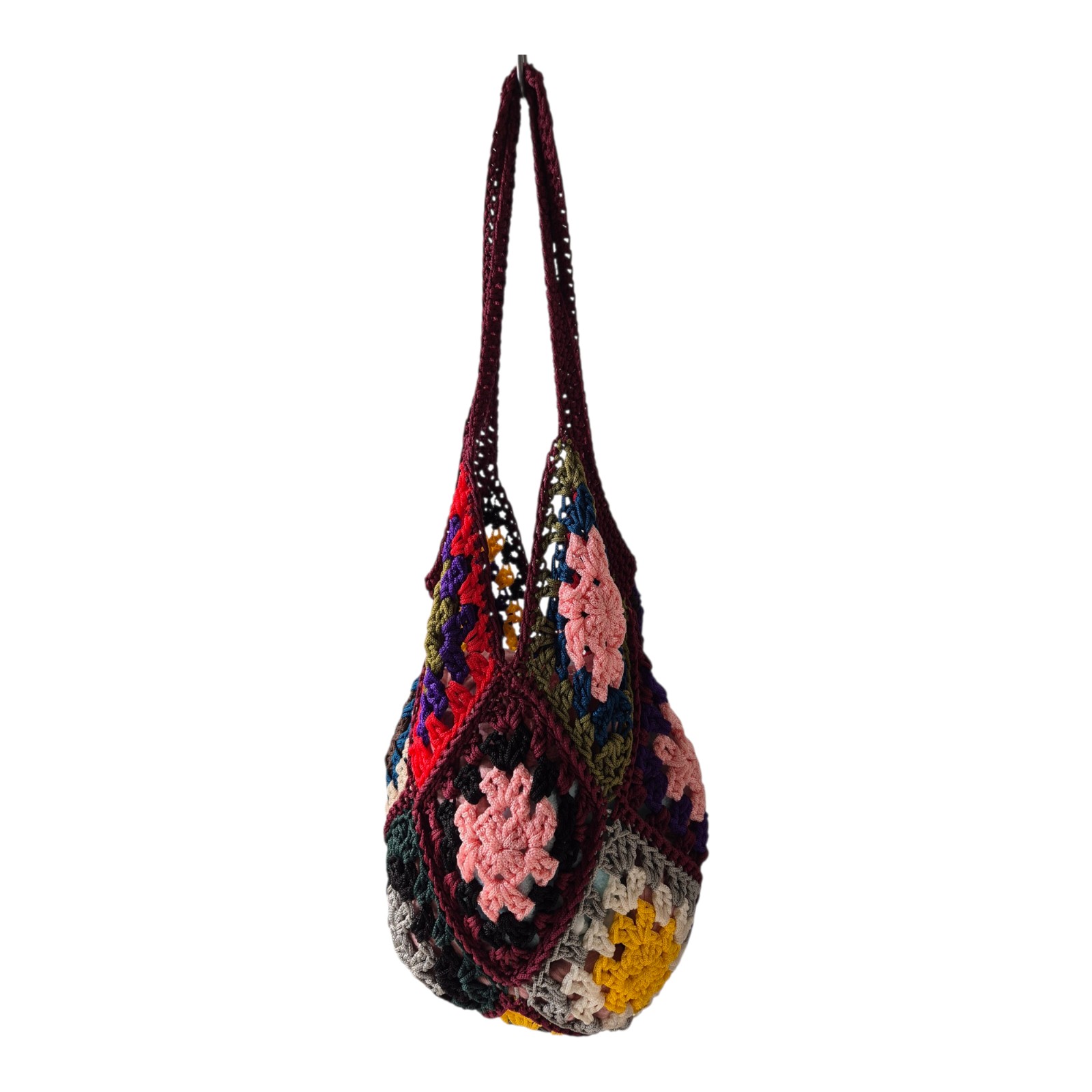 Handmade Granny Square Bag, Colorful Crochet Shoulder Bag, Boho Tote … - 132283 Handmade Granny Square Bag, Colorful Crochet Shoulder Bag, Boho Tote Bag, Statement Handbag, Everyday Shopper, Crochet Gift for Her
