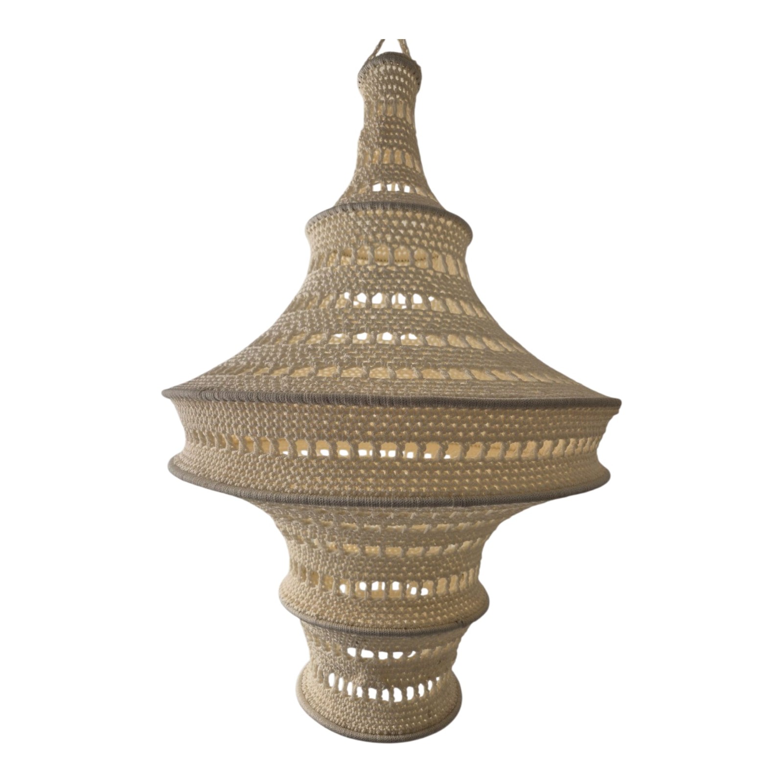 Handmade Moroccan Crochet Pendant Lamp Jouj-Boho Hippie Hanging Light… - 131665 Handmade Moroccan Crochet Pendant Lamp Jouj-Boho Hippie Hanging Light, Sculptural Boho Ceiling Lamp, Warm Ambient Lighting.