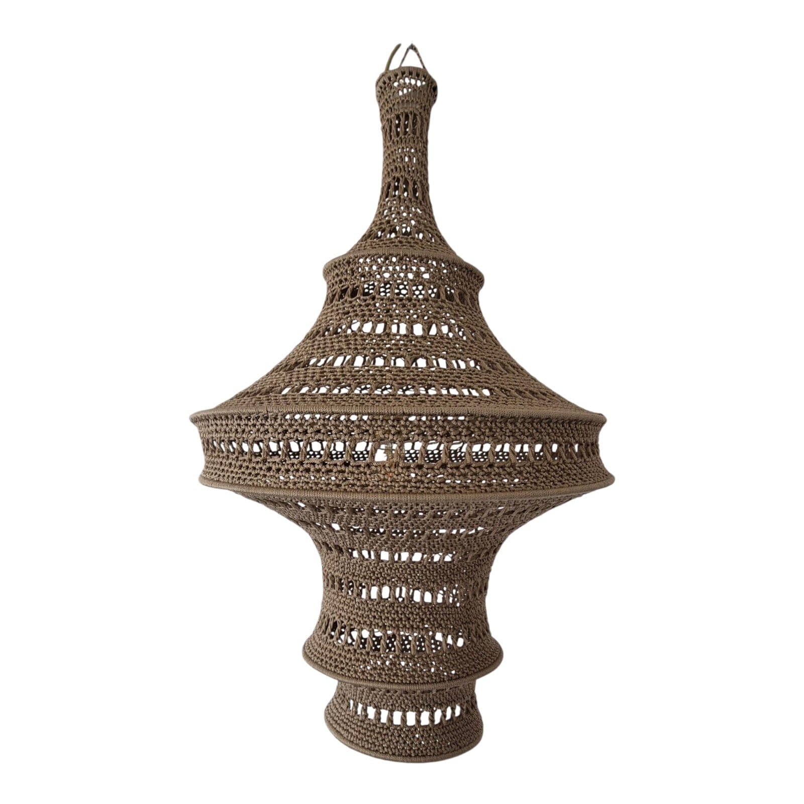 Handmade Moroccan Crochet Pendant Lamp Jouj-Boho Hippie Hanging Light… - 131668 Handmade Moroccan Crochet Pendant Lamp Jouj-Boho Hippie Hanging Light, Sculptural Boho Ceiling Lamp, Warm Ambient Lighting.