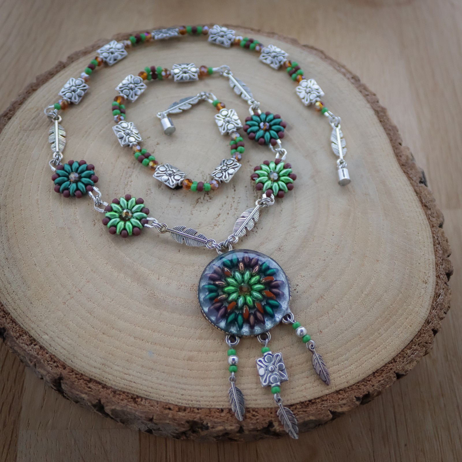 Kruidentuin & Natuurkracht, handgemaakte dromenvanger ketting - 134732 Kruidentuin & Natuurkracht, handgemaakte dromenvanger ketting