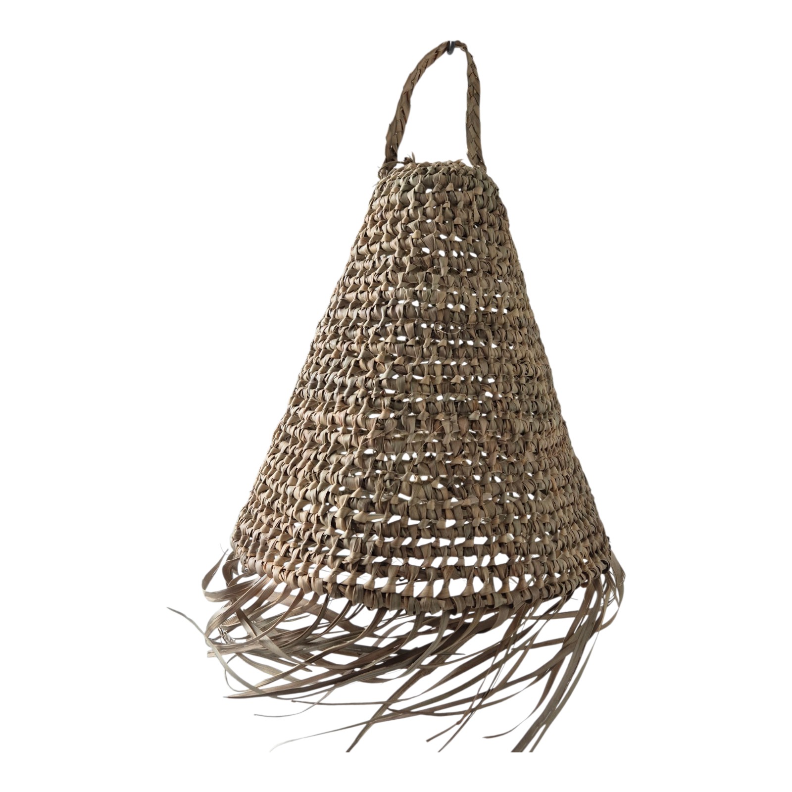 Moroccan (Doum)Pendant Light β Handwoven Palm Leaf Lamp β Boho Stβ¦ - 132495 Moroccan (Doum)Pendant Light β Handwoven Palm Leaf Lamp β Boho Straw & Rattan Hanging Light