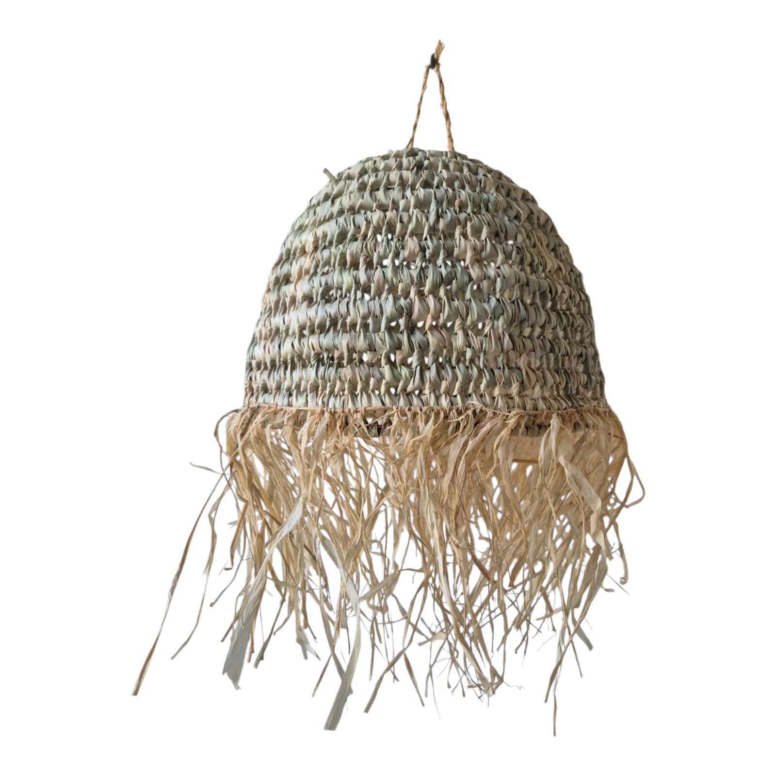 Moroccan (Doum)Pendant Light β Handwoven Palm Leaf Lamp β Boho Stβ¦ - 132497 Moroccan (Doum)Pendant Light β Handwoven Palm Leaf Lamp β Boho Straw & Rattan Hanging Light